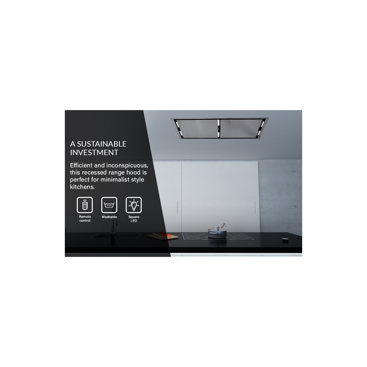 Forno Arezzo Hotte de plafond de 44&nbsp;po en acier inoxydable