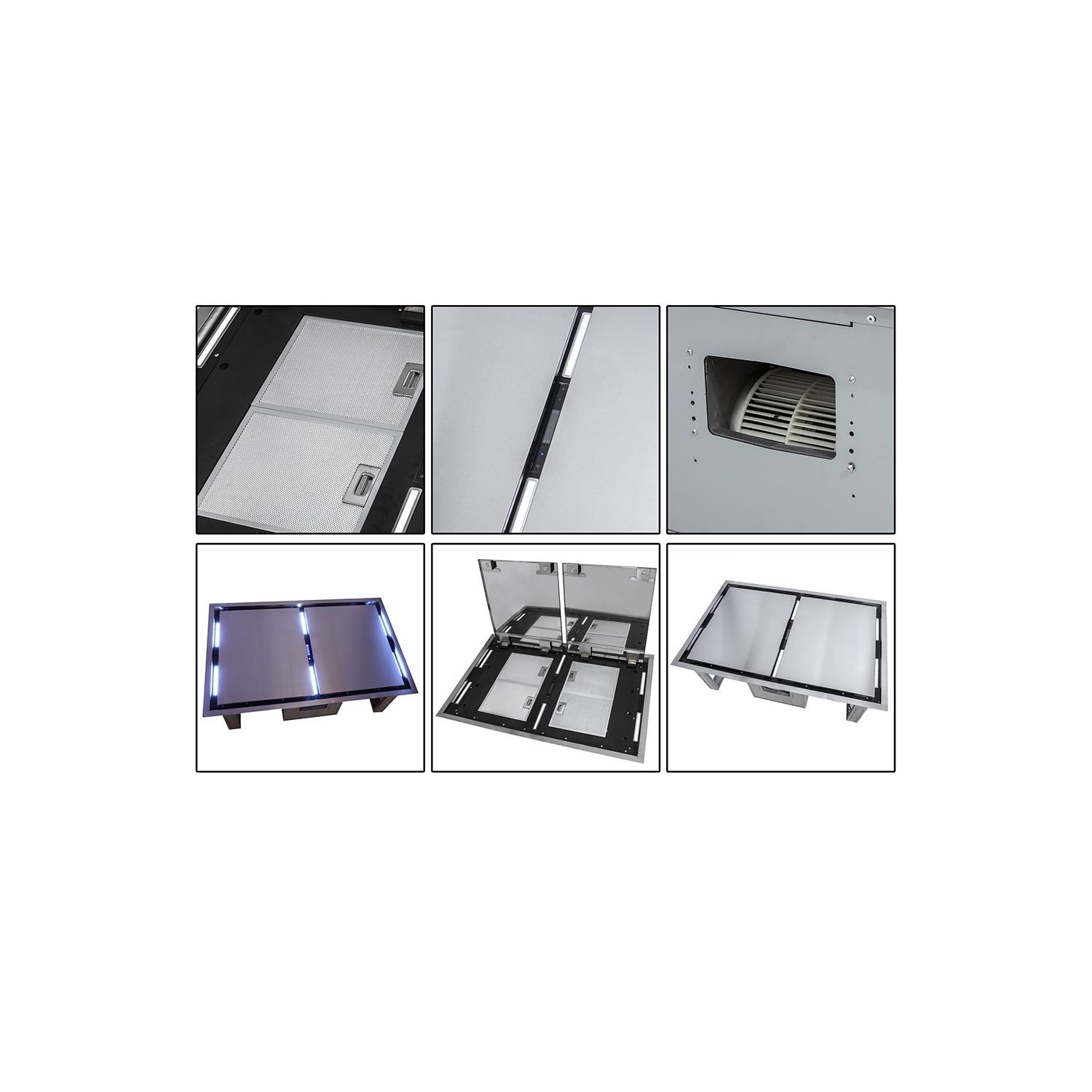 Forno Arezzo Hotte de plafond de 44&nbsp;po en acier inoxydable