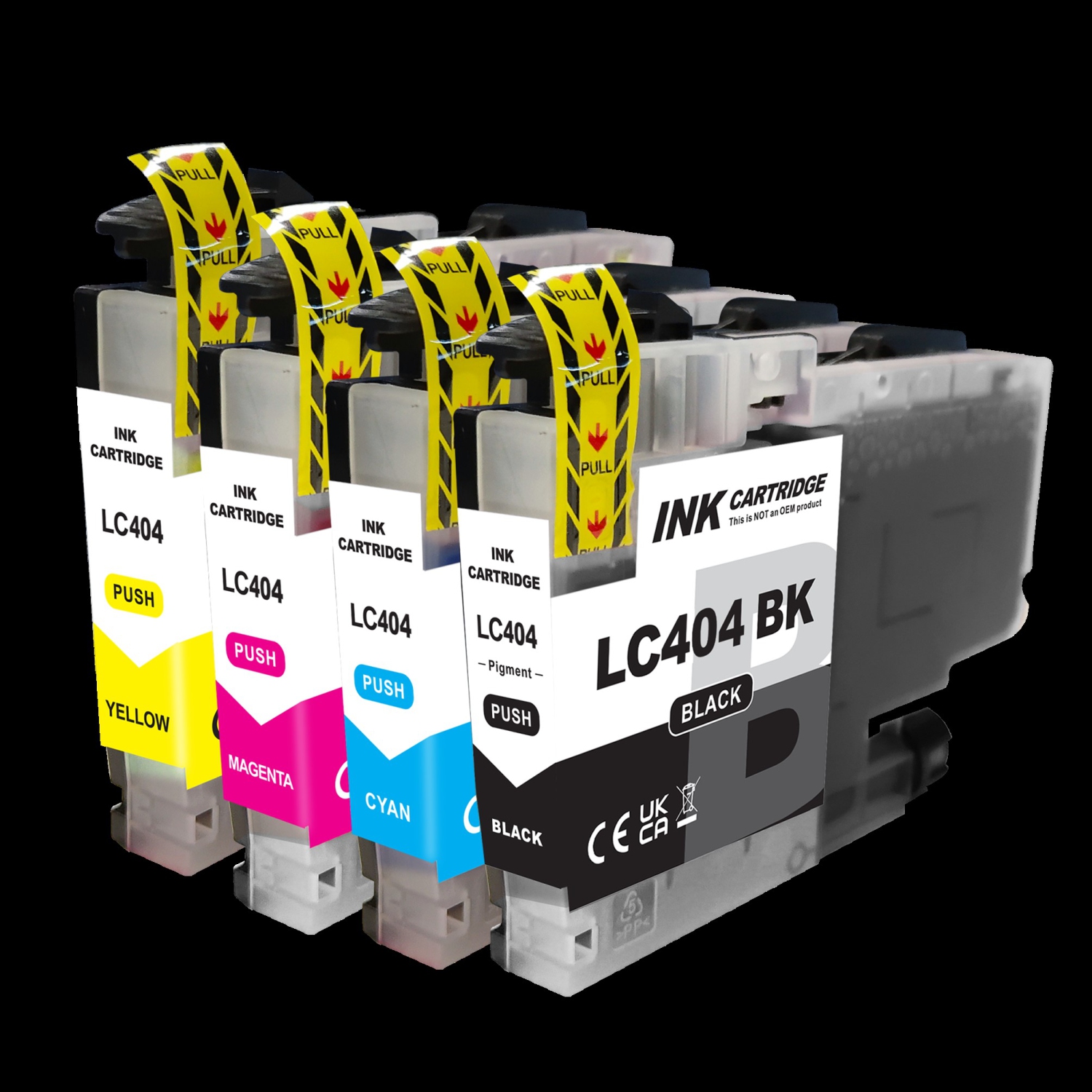 TONER4U 1 Set Compatible LC404 Ink Cartridge High Yield for Brother LC404XL, MFC-J1205W, MFC-J1215W