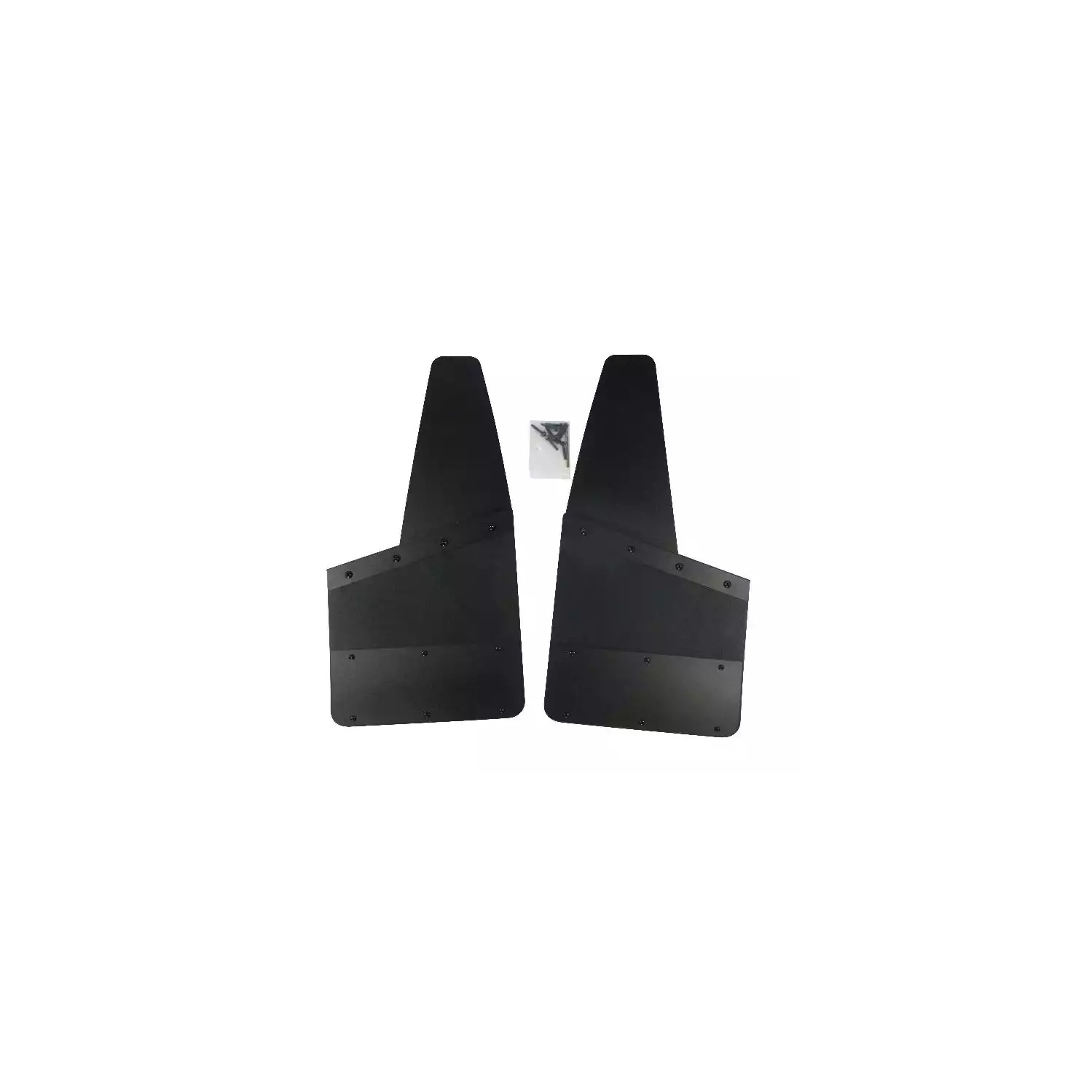 14" Rubber & S/S KickBack Mud Flaps -Front And Rear Set