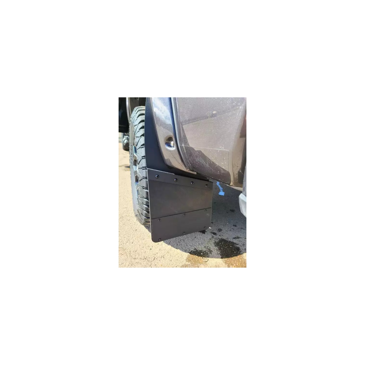 14" Rubber & S/S KickBack Mud Flaps -Front And Rear Set