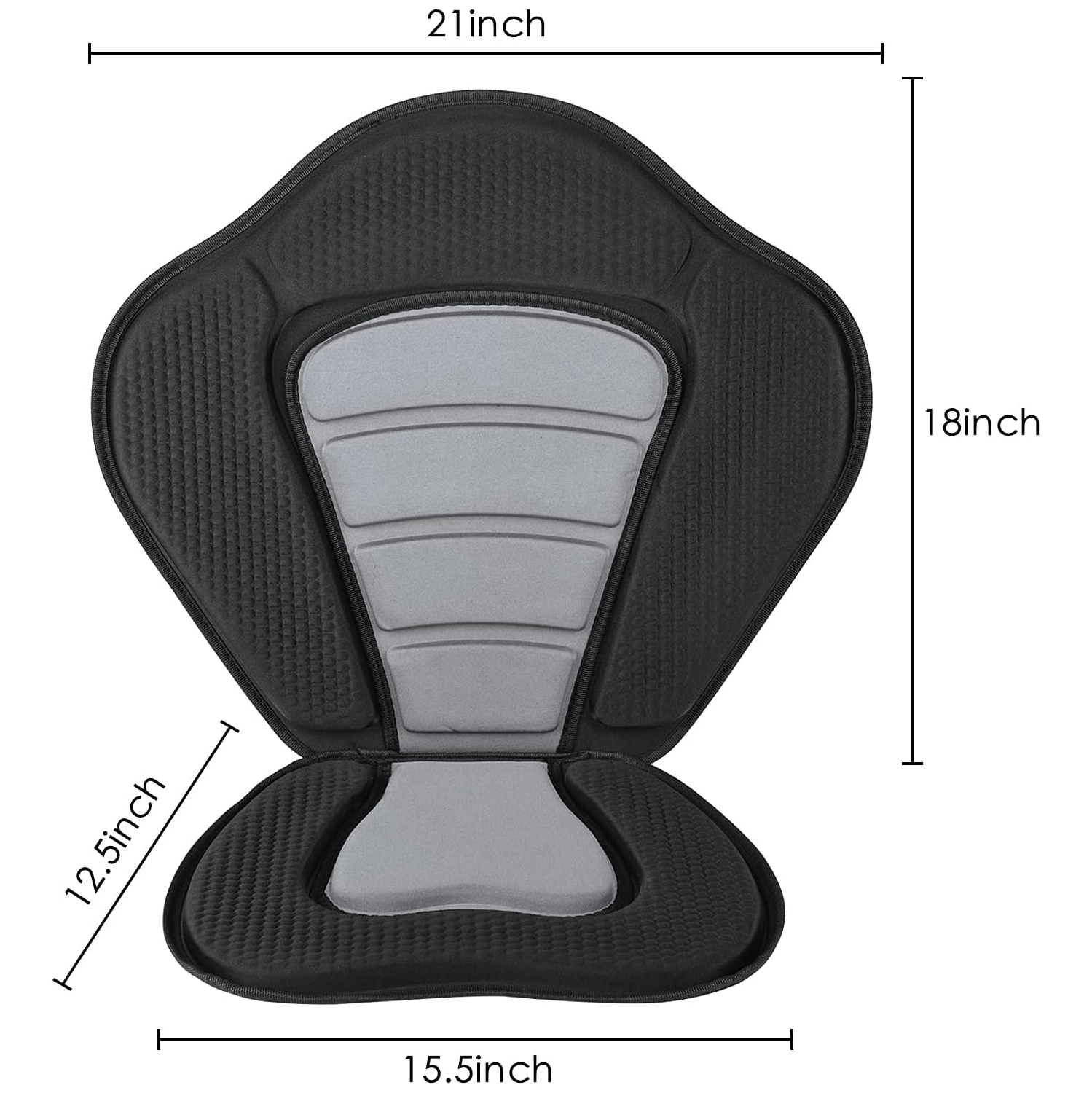 WINGOMART Padded Kayak Seat for Paddle Board with Storage Bag, Canoe, Fishing Boat & Kayaks Adjustable Cushions - Universal Size with Back Support