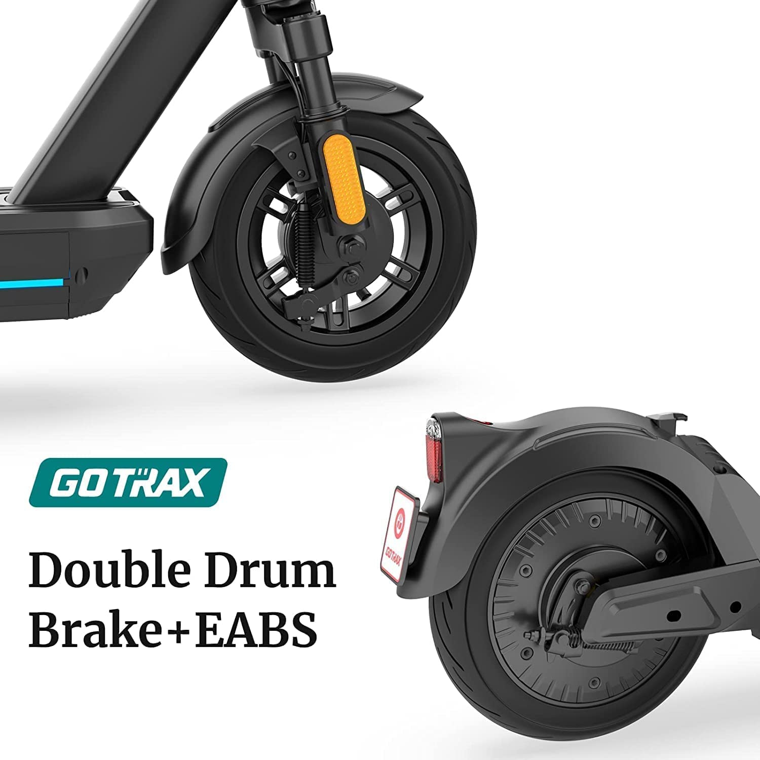 GOTRAX G6 Electric Scooter - 10" Pneumatic Tires, 72 km Max Range, 32 km/h Top Speed, 500W Motor, 6 Hour Charge Time, Auto Cruise Control, Foldable