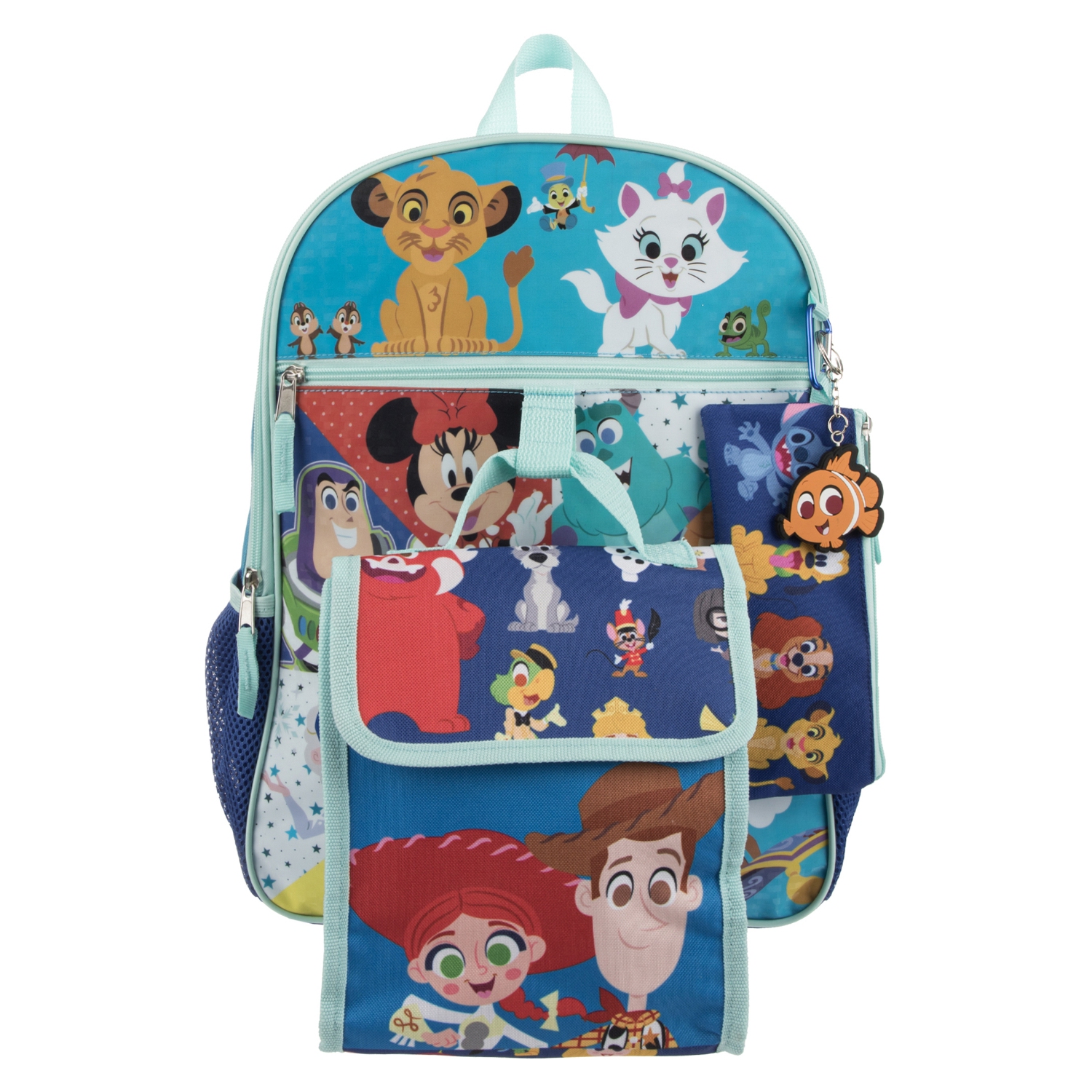 Disney Characters 5 Piece Kids 16" Backpack Set