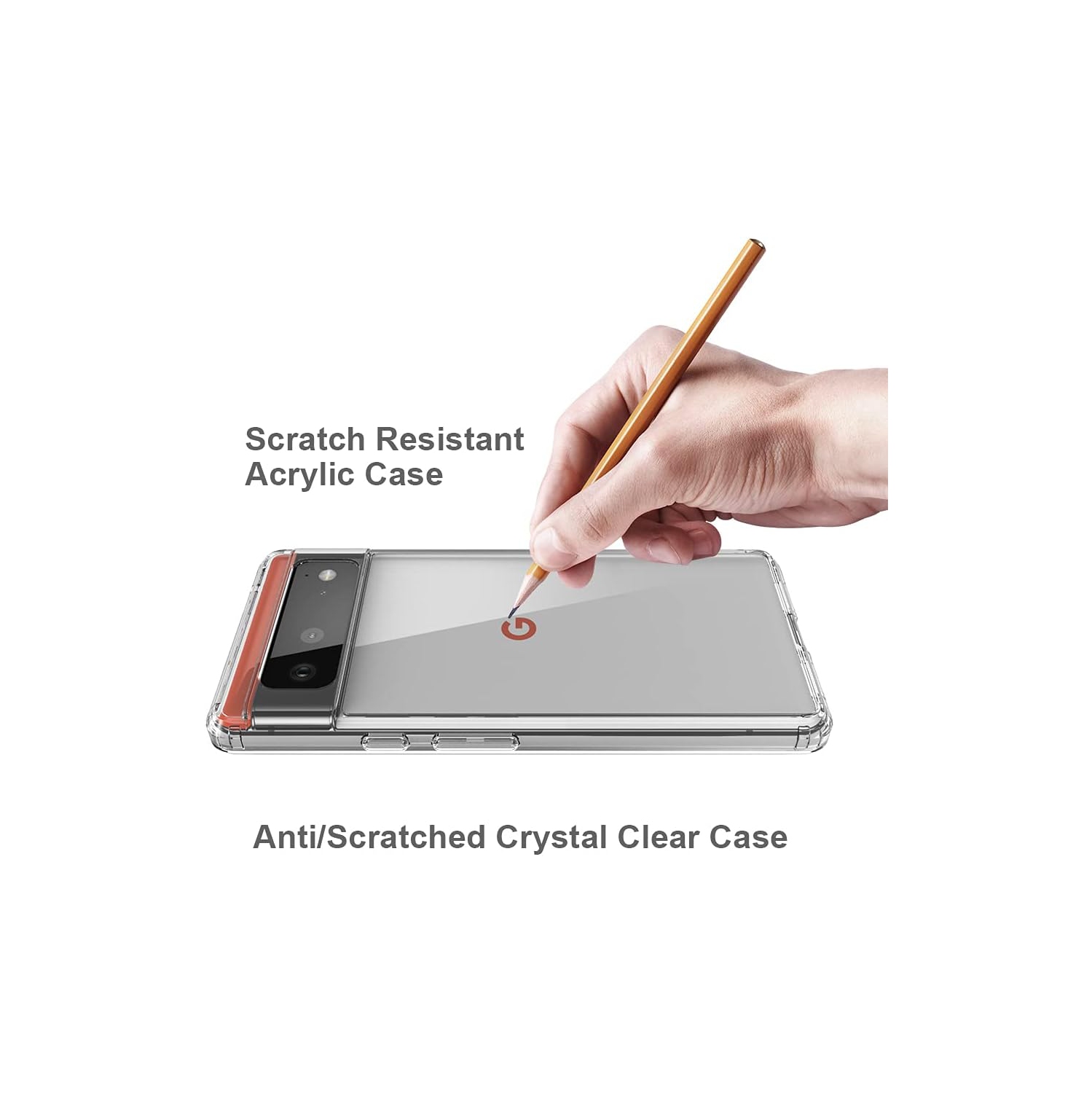 SuperShield Ultra Hybrid Designed for Google Pixel 6 Case [Anti-Yellowing] - Crystal Clear