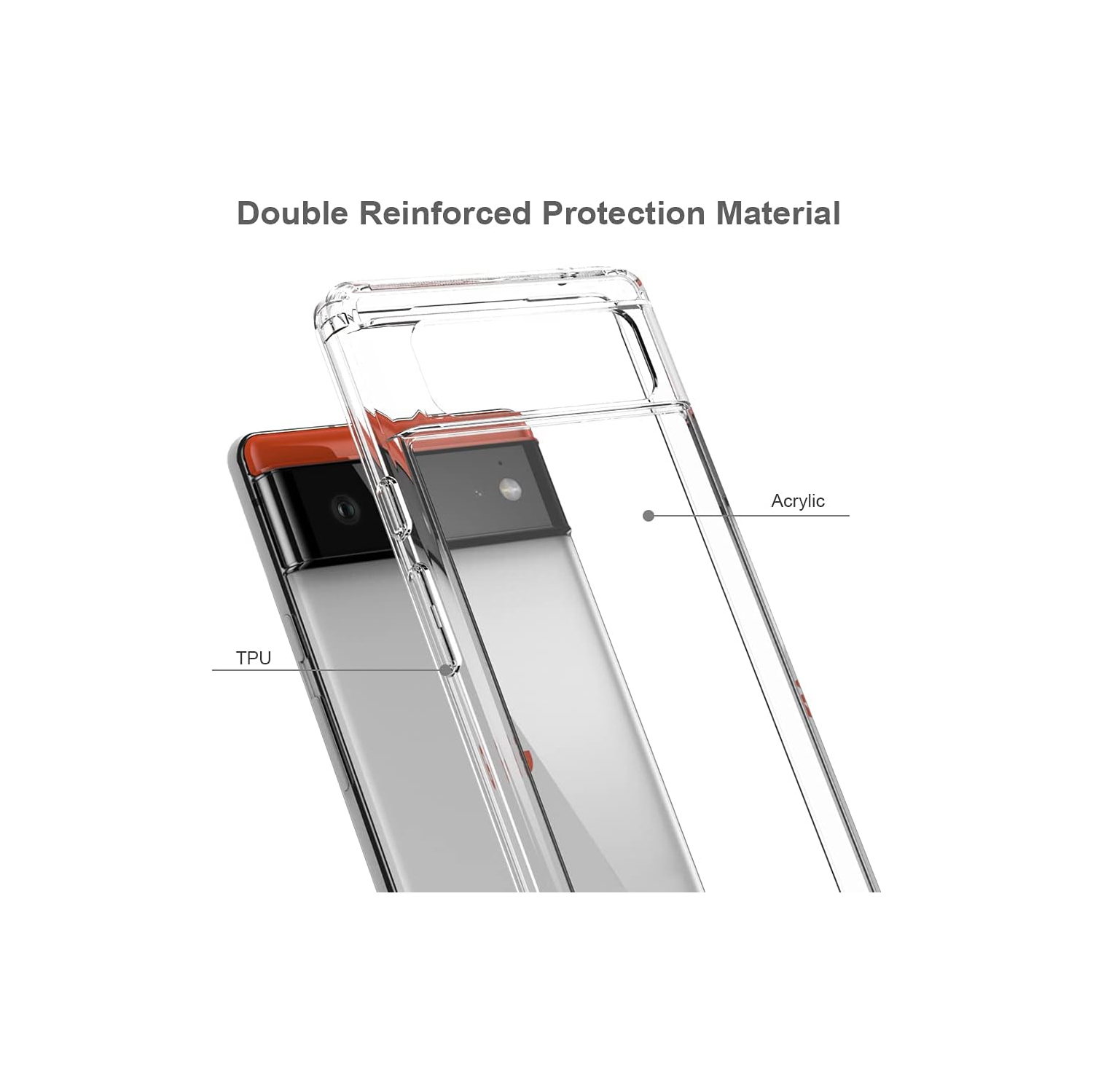 SuperShield Ultra Hybrid Designed for Google Pixel 6 Case [Anti-Yellowing] - Crystal Clear