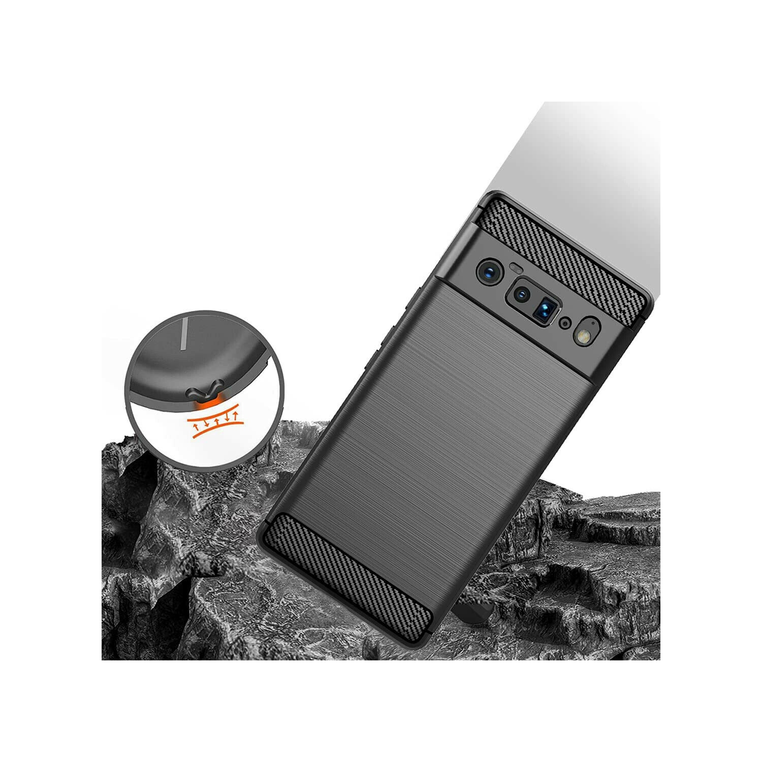 Étui SuperShield pour Pixel 6 de Google, étui antichoc souple en silicone pour Pixel 6 de Google