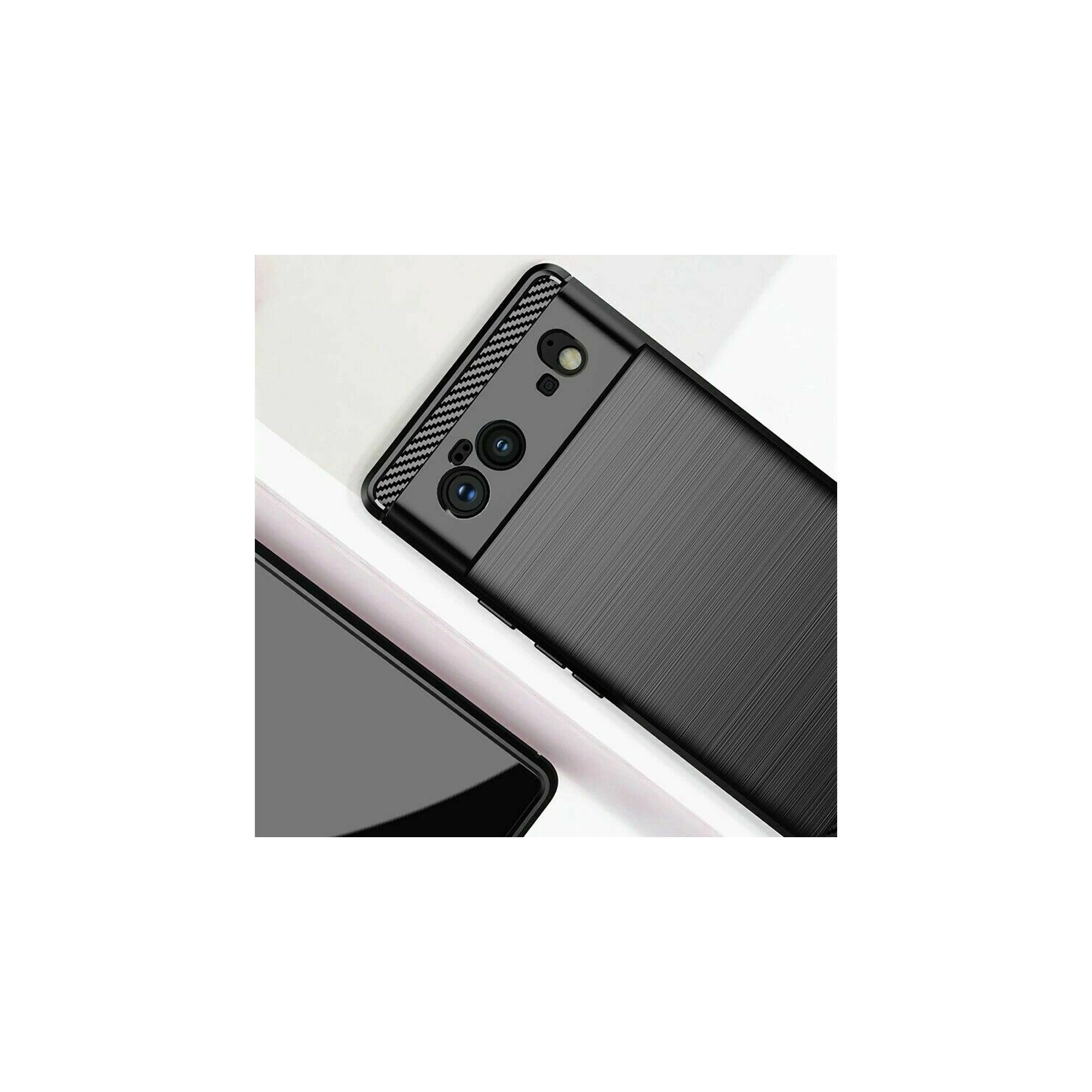 Étui SuperShield pour Pixel 6 Pro de Google avec protecteur d'écran pour Pixel 6 Pro de Google. [3-en-1] housse en fibre de carbone résistant aux