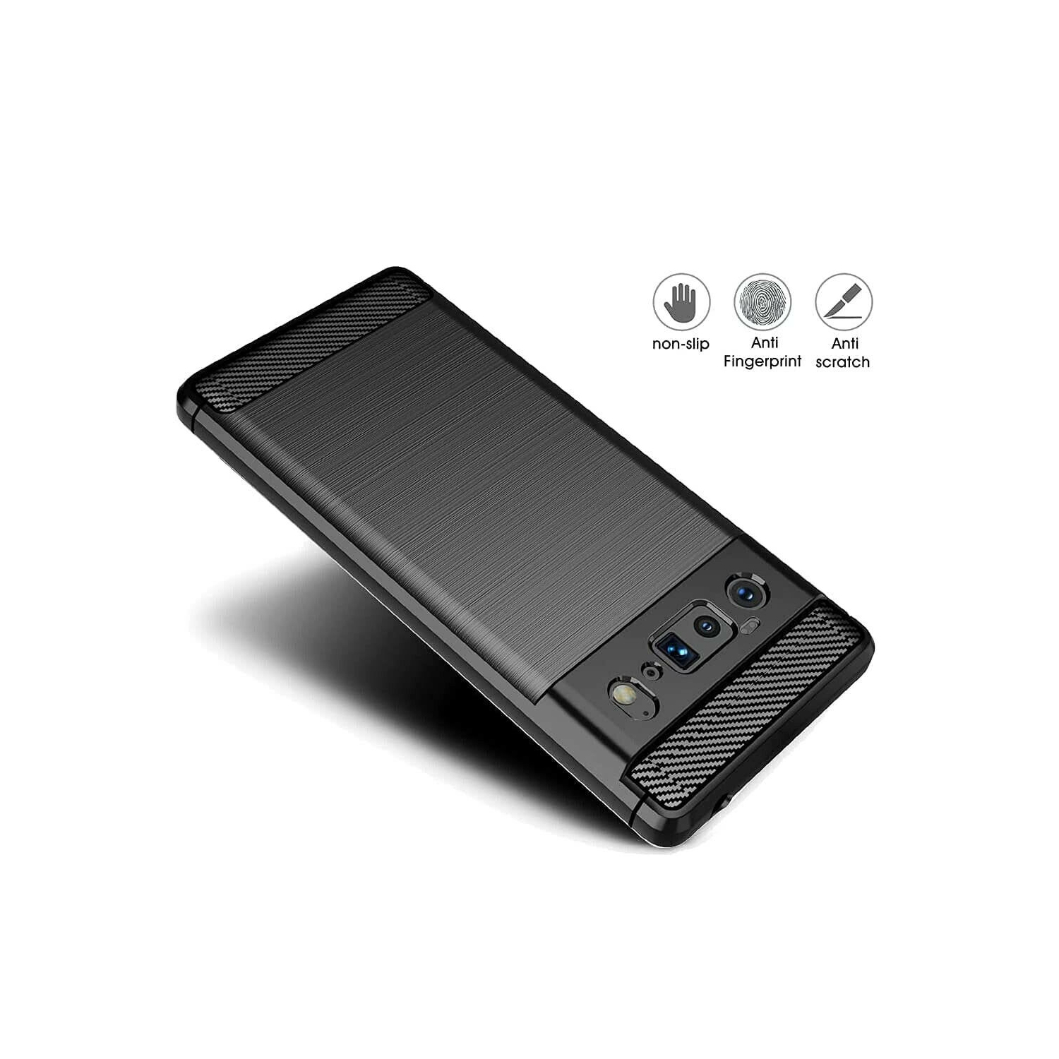 Étui SuperShield pour Pixel 6 Pro de Google avec protecteur d'écran pour Pixel 6 Pro de Google. [3-en-1] housse en fibre de carbone résistant aux