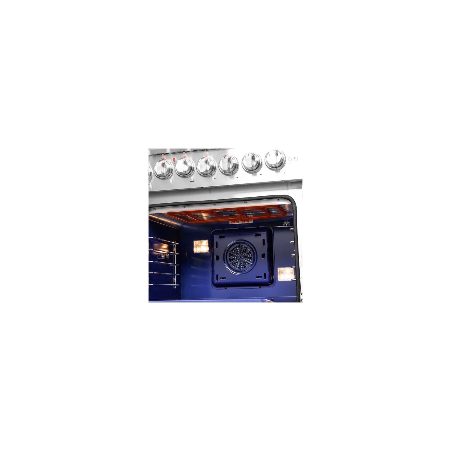 Cuisinière biénergie autonome à deux portes de 48&nbsp;po Capriasca de Forno