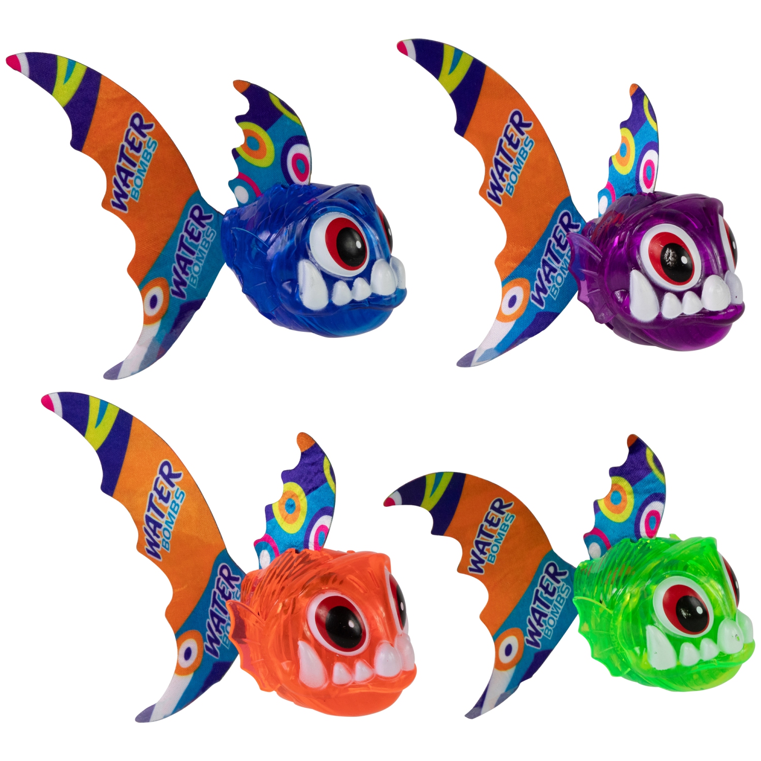 Ensemble de jeu de plongée illuminé en forme de poisson Piranha de 4 pièces