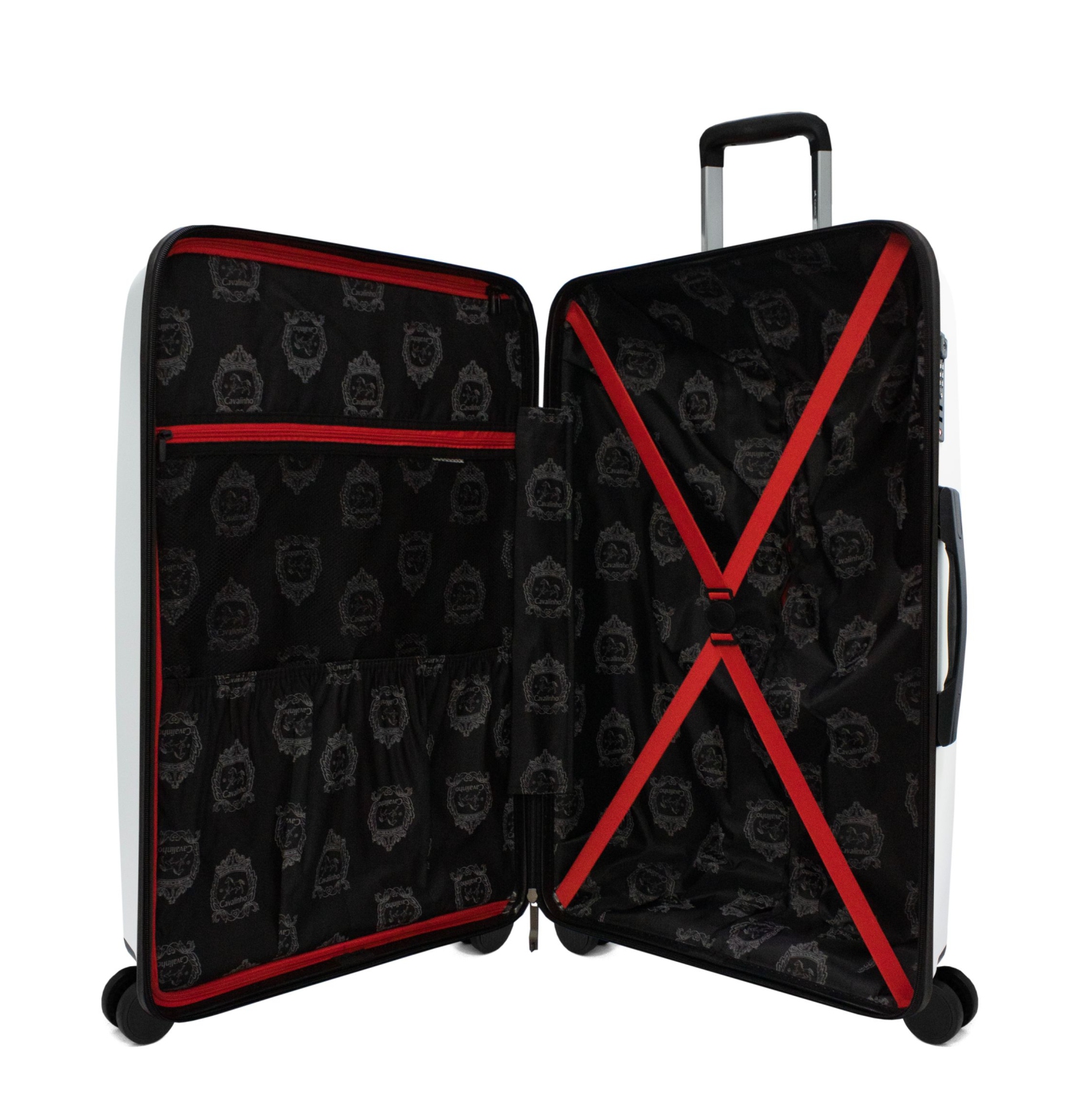 Valise rigide à enregistrer colorée 28 po Cavalinho - Blanc