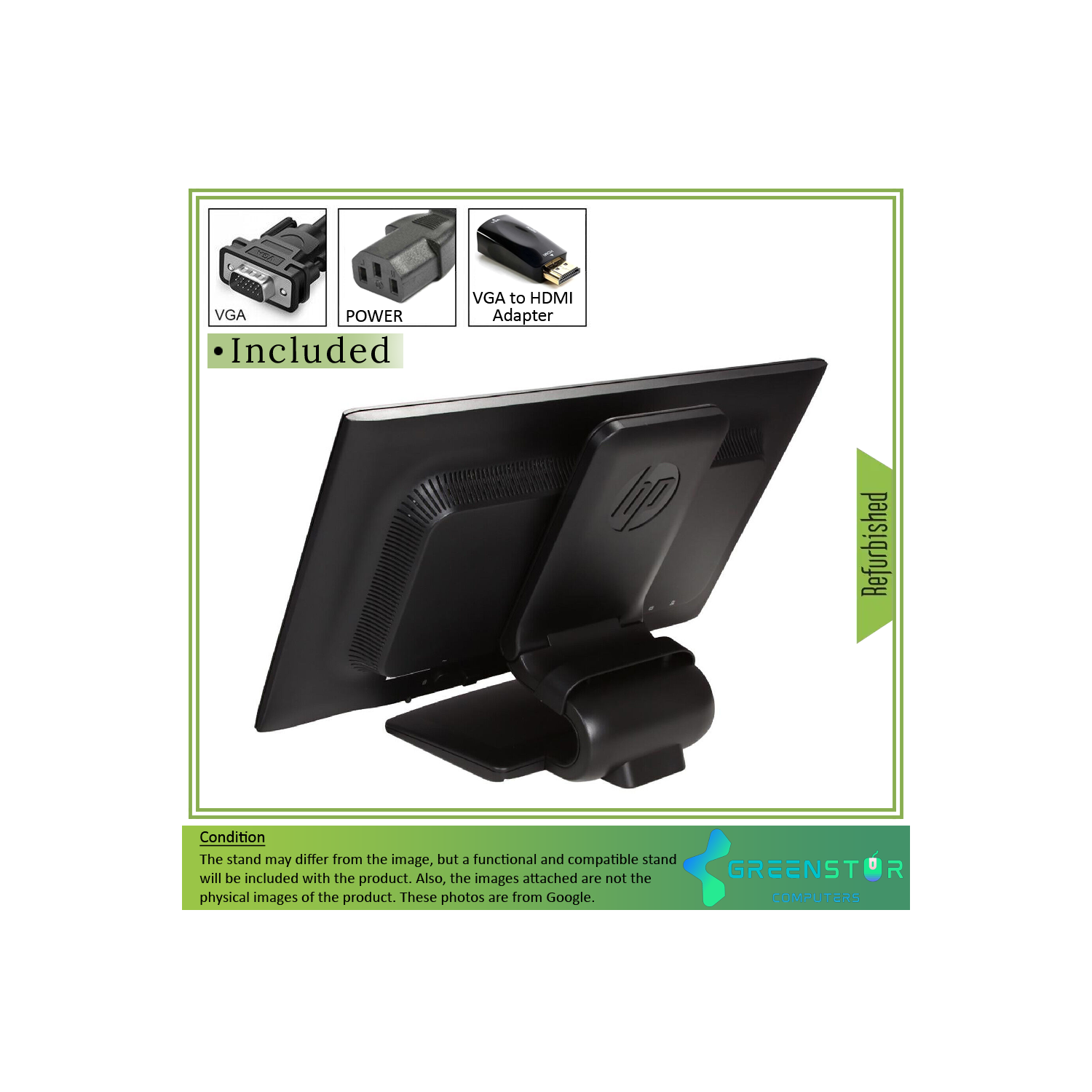 Refurbished(Good) - HP Compaq Advantage Series LA2006X 20" Widescreen 1600x900 HD+ LED Backlit LCD TN Monitor