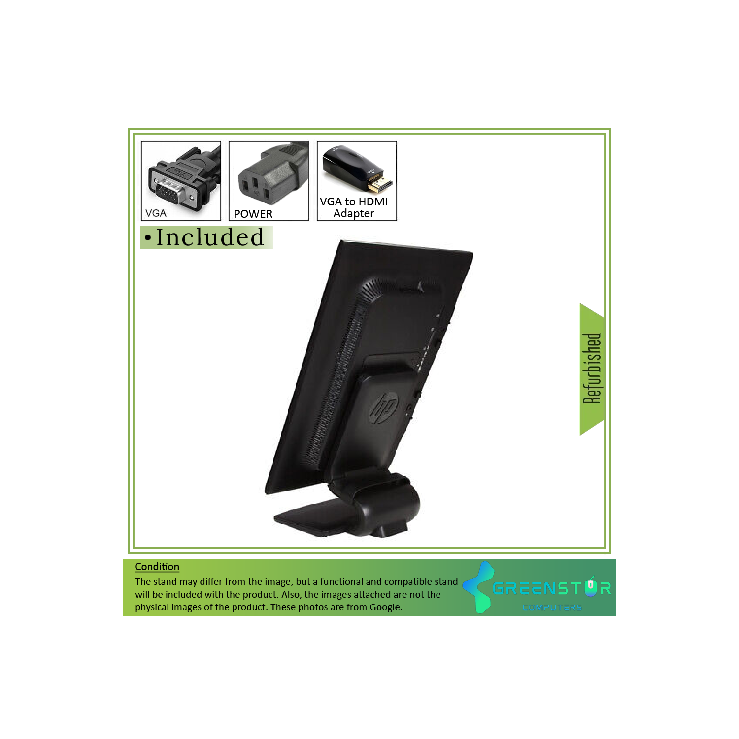 Refurbished(Good) - HP Compaq Advantage Series LA2006X 20" Widescreen 1600x900 HD+ LED Backlit LCD TN Monitor