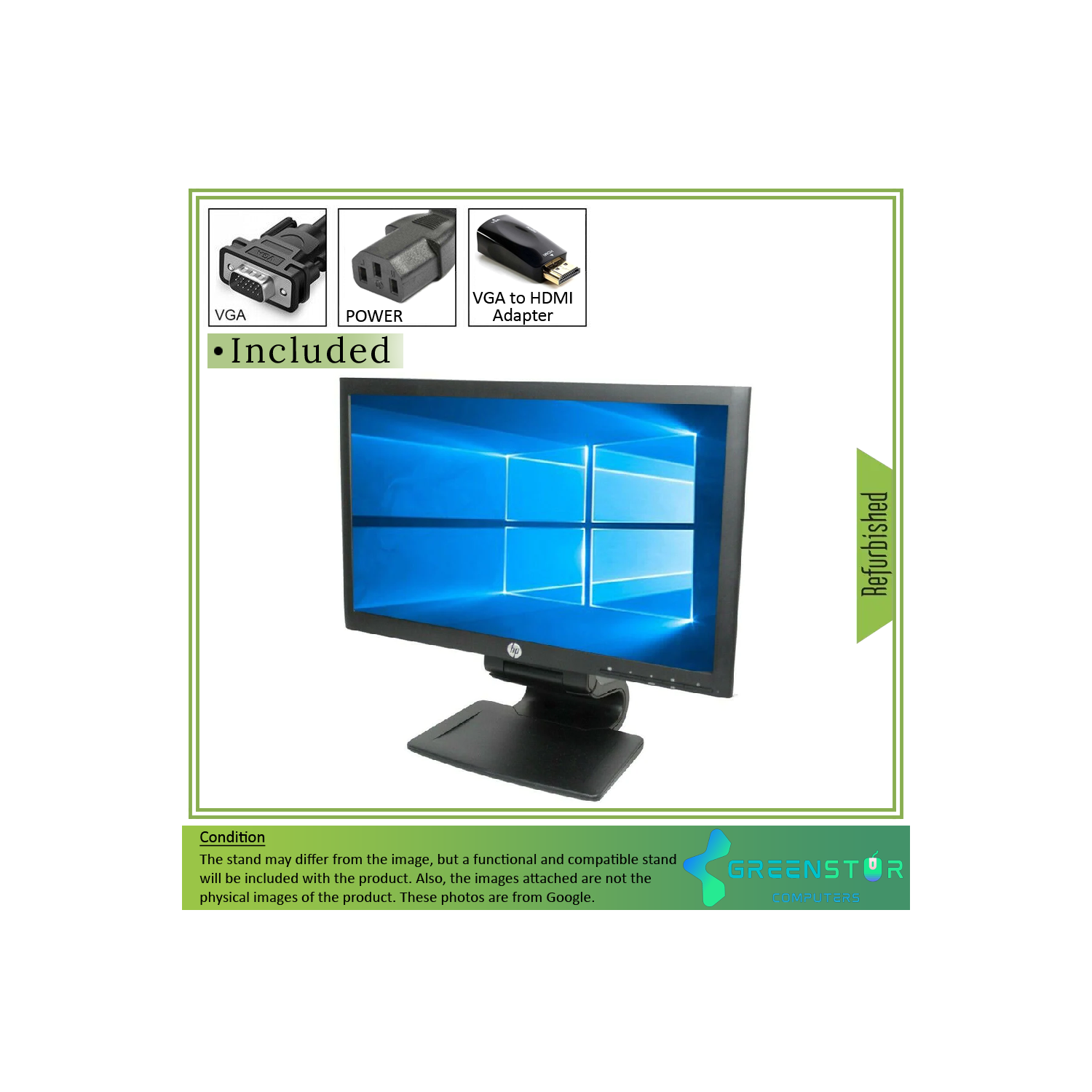 Refurbished(Good) - HP Compaq Advantage Series LA2006X 20" Widescreen 1600x900 HD+ LED Backlit LCD TN Monitor