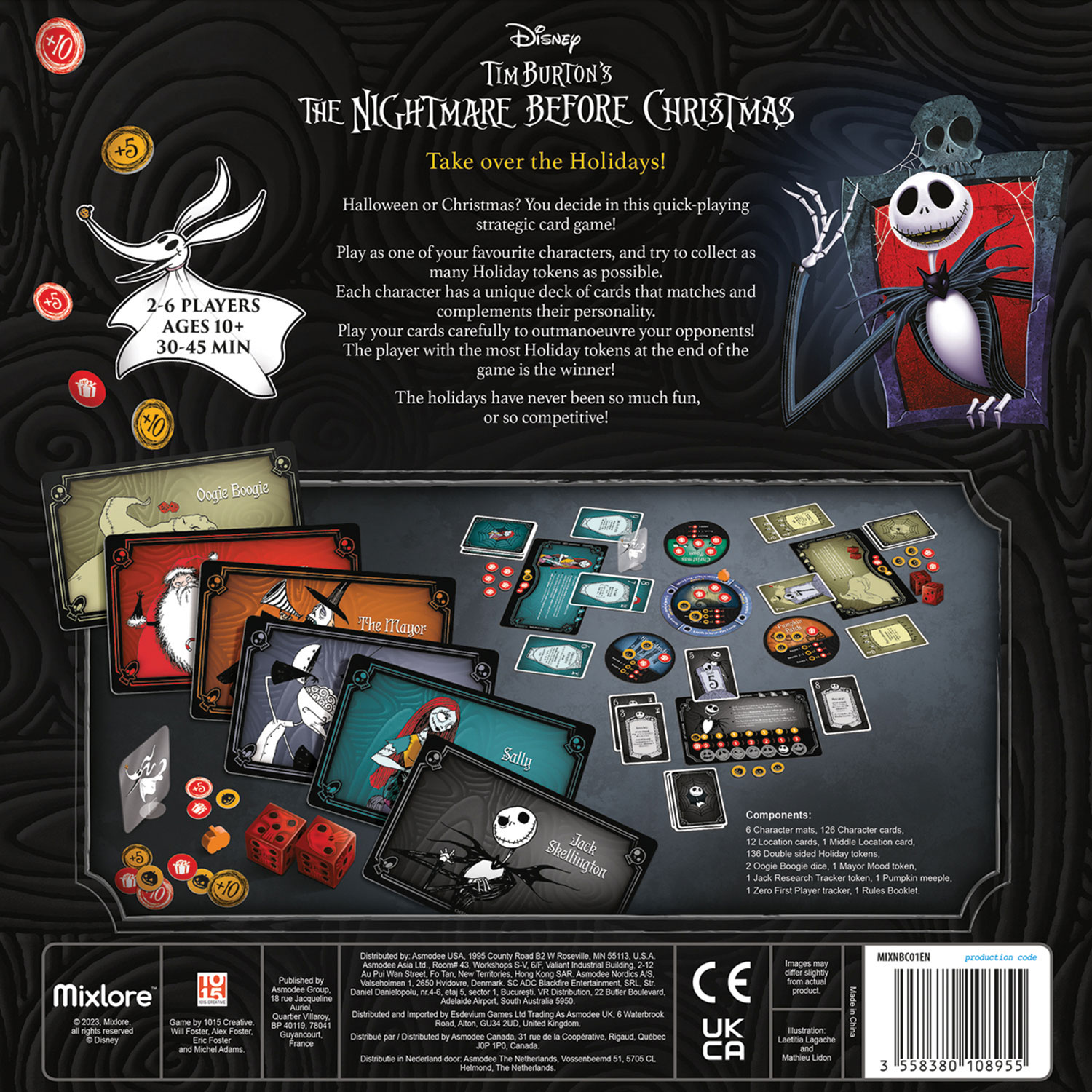 Jeu de cartes Time Burton's The Nightmare Before Christmas: Take over the Holidays - Anglais