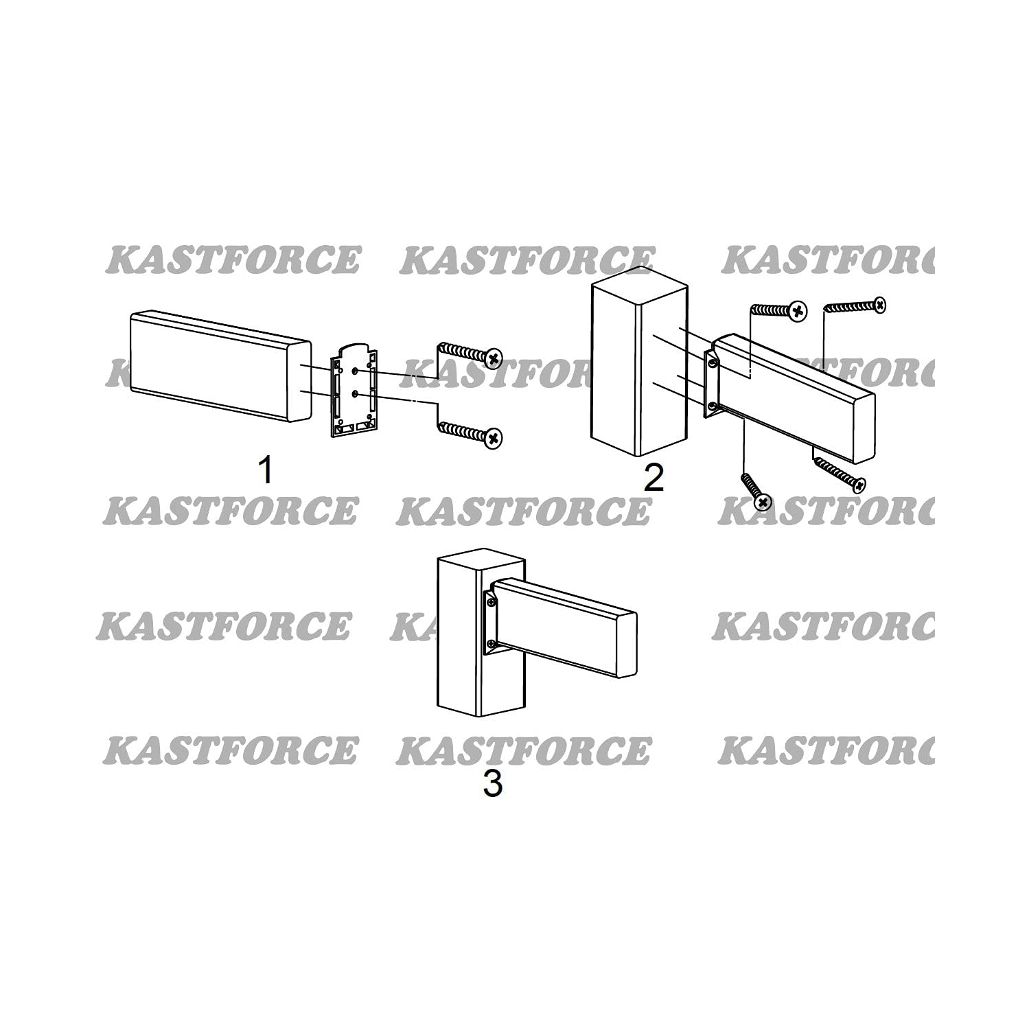 KASTFORCE 20pc Nylon Deck Railing Brackets Connectors with 120pcs Stainless Black Coating Screws for 2x4 Railing Wood Post