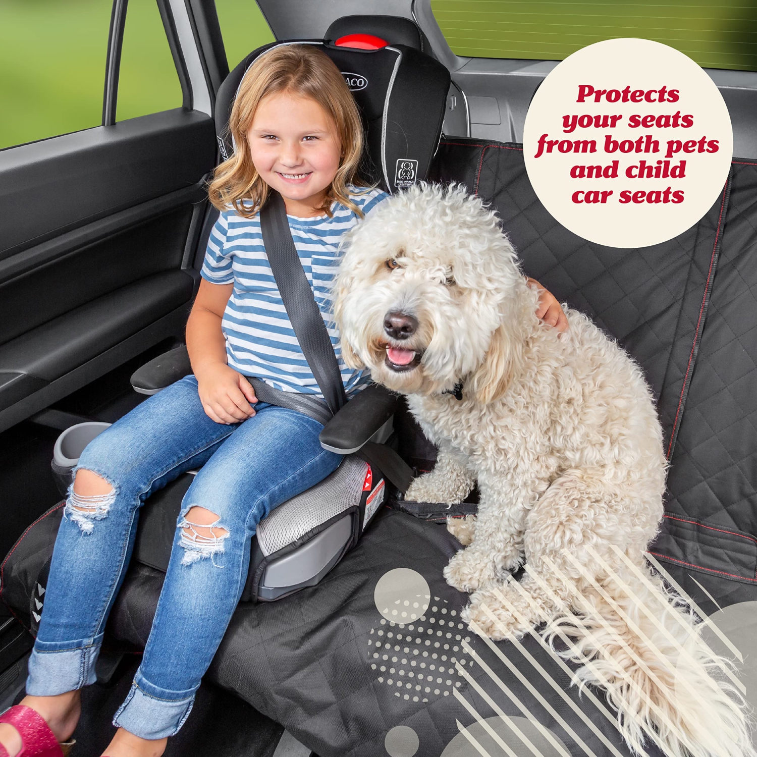 Gear Dog Car Seat Cover for Back Seat, Protects from Scratches, Scuffs, Shedding, Mud, & More, 100% Waterproof, Non-Slip Cover Stays Securely in