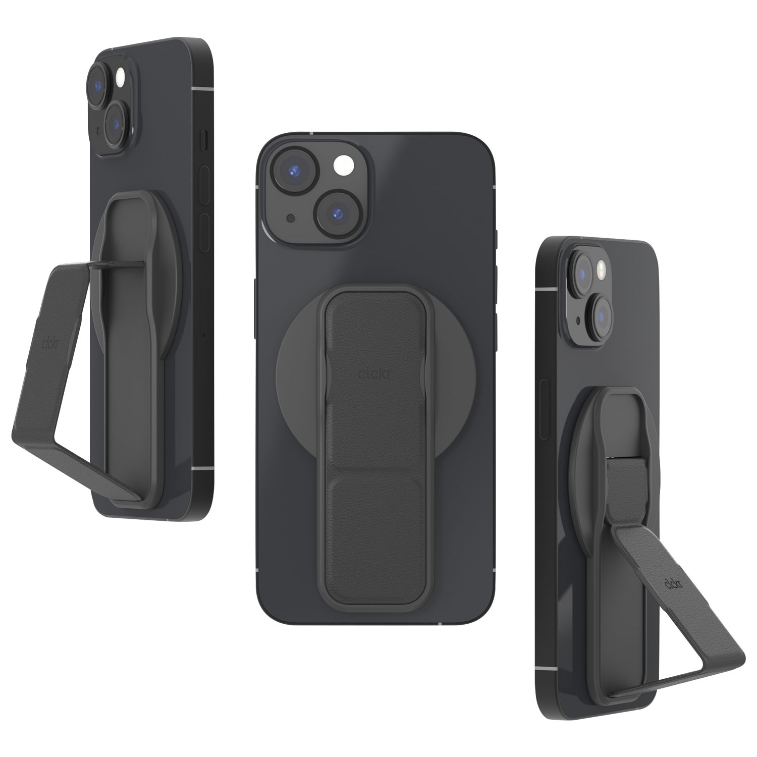 Poignée et support MagSafe de CLCKR pour cellulaire - Noir
