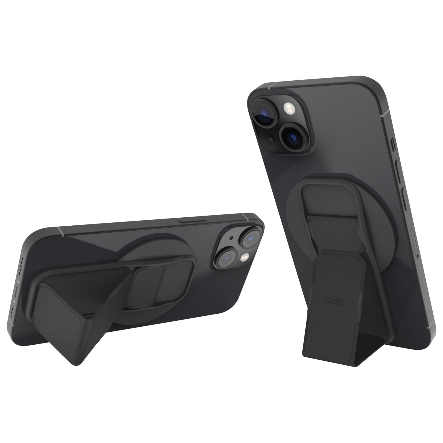 Poignée et support MagSafe de CLCKR pour cellulaire - Noir