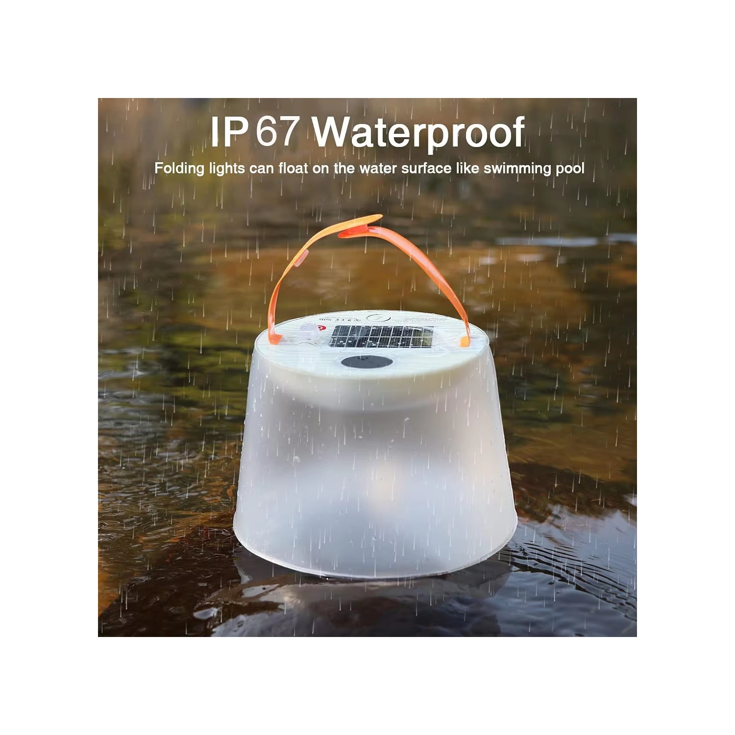 Inflatable Solar LED Camping Lantern with Speaker and Phone Charger Waterproof LED Solar Lamp for Camping Hiking USB Phone Charger Outdoor, Fishing