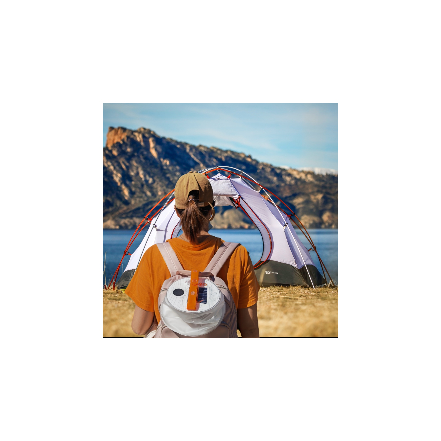 Inflatable Solar LED Camping Lantern with Speaker and Phone Charger Waterproof LED Solar Lamp for Camping Hiking USB Phone Charger Outdoor, Fishing