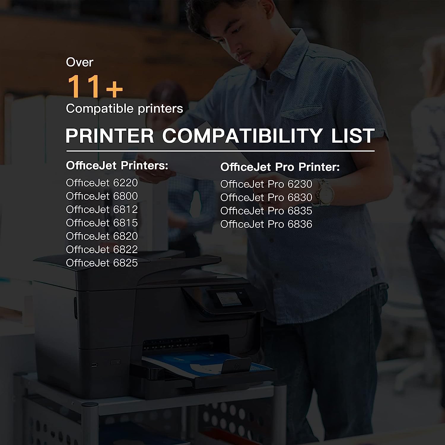 1 Ensemble de remplacement compatible avec les cartouches d'encre HP 934XL/935XL HP 934 935 haut rendement pour imprimante HP OfficeJet 6812 6815