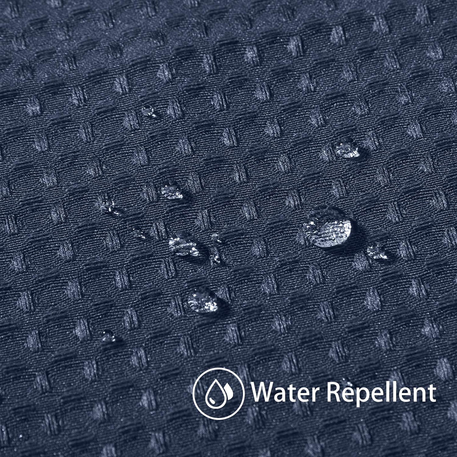 Rideau de douche gaufré à crochets en acier inoxydable - rideaux de bain en tissu robuste de 230 GSM, qualité de l'hôtel, résistant à l'eau, lavable