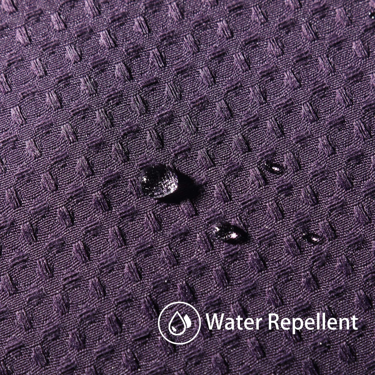 Rideau de douche gaufré à crochets en acier inoxydable - rideaux de bain en tissu robuste de 230 GSM, qualité de l'hôtel, résistant à l'eau, lavable