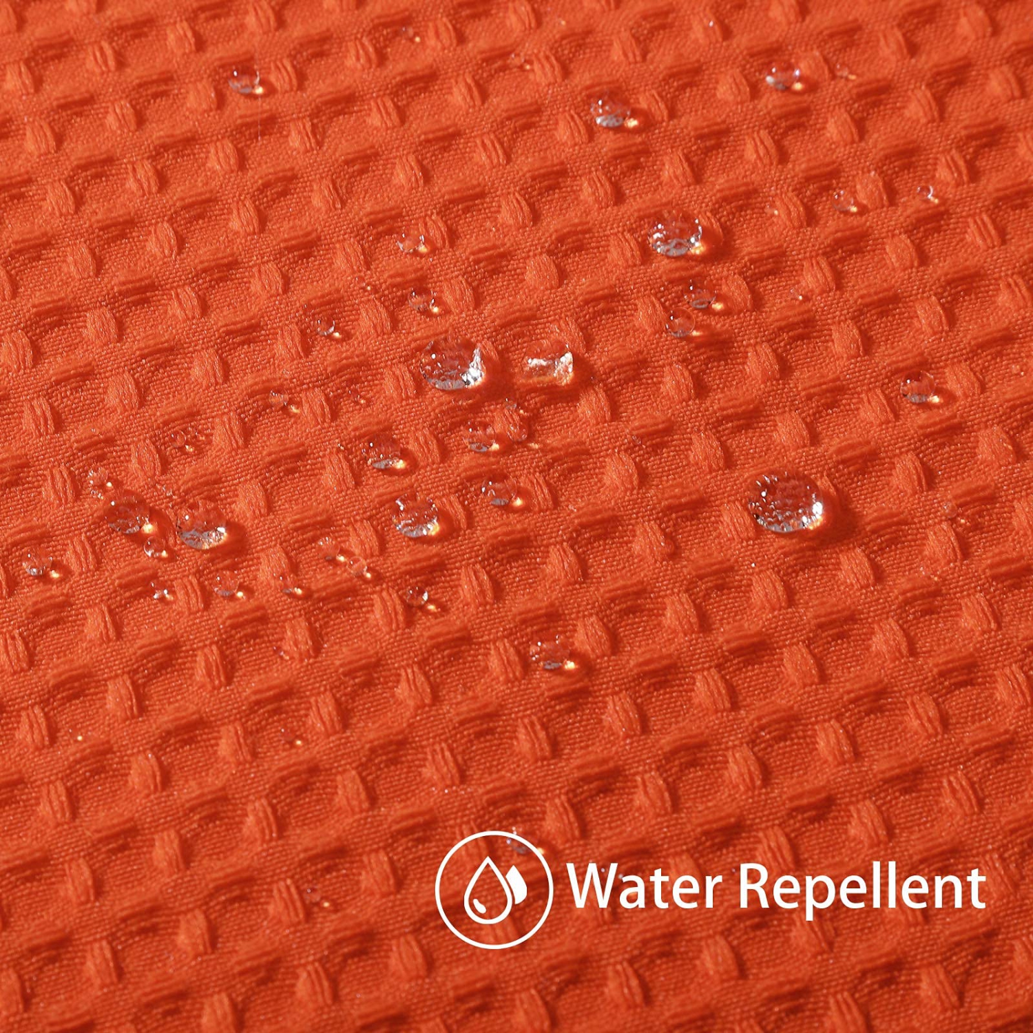 Waffle Weave Shower Curtain with Stainless Steel Hooks - 230 GSM Heavy Duty Fabric Bath Curtains, Hotel Luxury Quality, Water Resistant, Machine