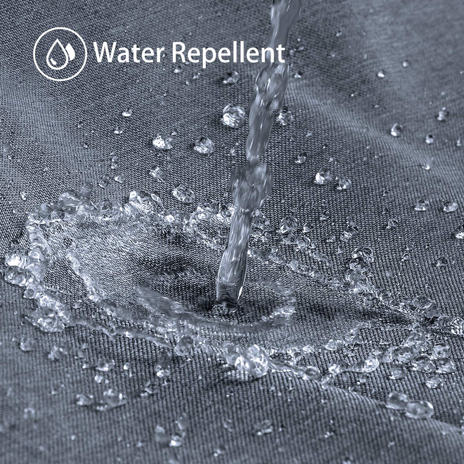 Linen Textured Shower Curtain with Stainless Steel Hooks - 230 GSM Heavy Duty Fabric Bath Curtains, Hotel Luxury Quality, Water Resistant, Machine