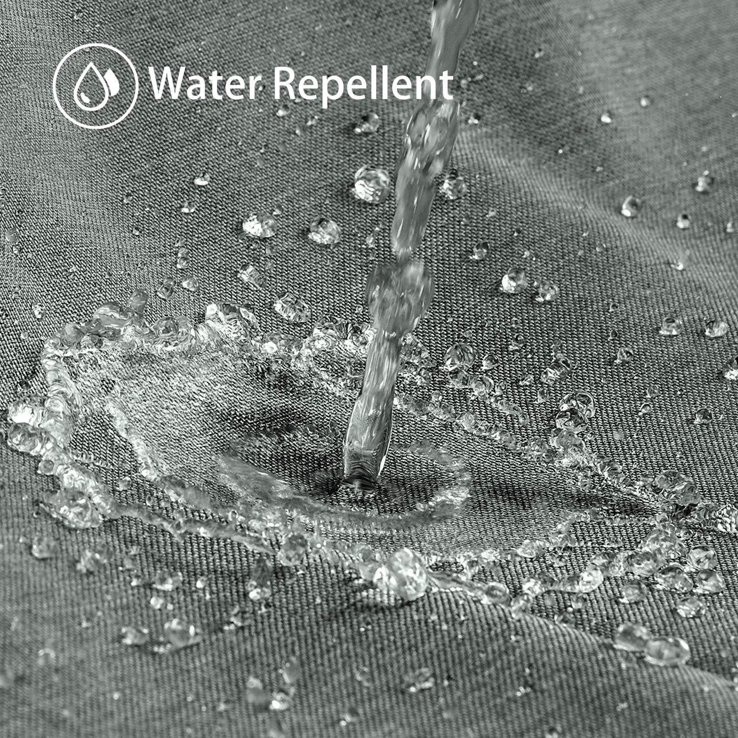 Linen Textured Shower Curtain with Stainless Steel Hooks - 230 GSM Heavy Duty Fabric Bath Curtains, Hotel Luxury Quality, Water Resistant, Machine