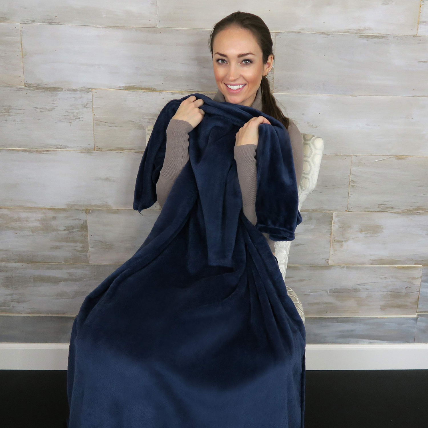 Couverture et oreiller de voyage - Couverture en avion 2-en-1 de qualité supérieure avec taie d'oreiller souple, housse pour bagage à main et pince