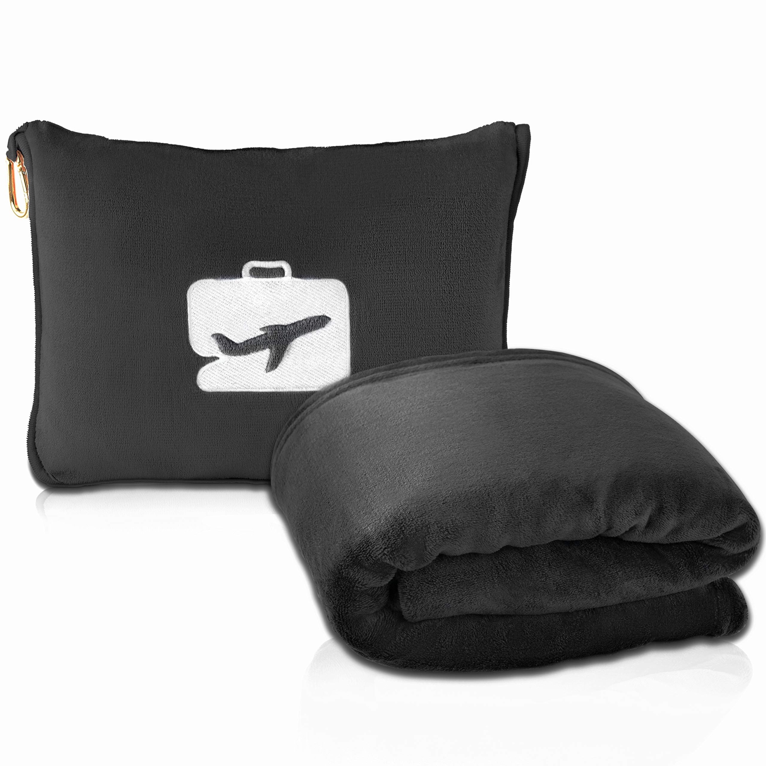 EIHI Coussin De Voyage, Oreiller De Voyage, Oreillers Gonflables, Oreillers Gonflables Parfaits Pour Les Voyages/Camping/Plein Air/pêche, +1 Masque Pour Les Yeux Noirs +2 Bouchons D'oreilles, 5 Pièce