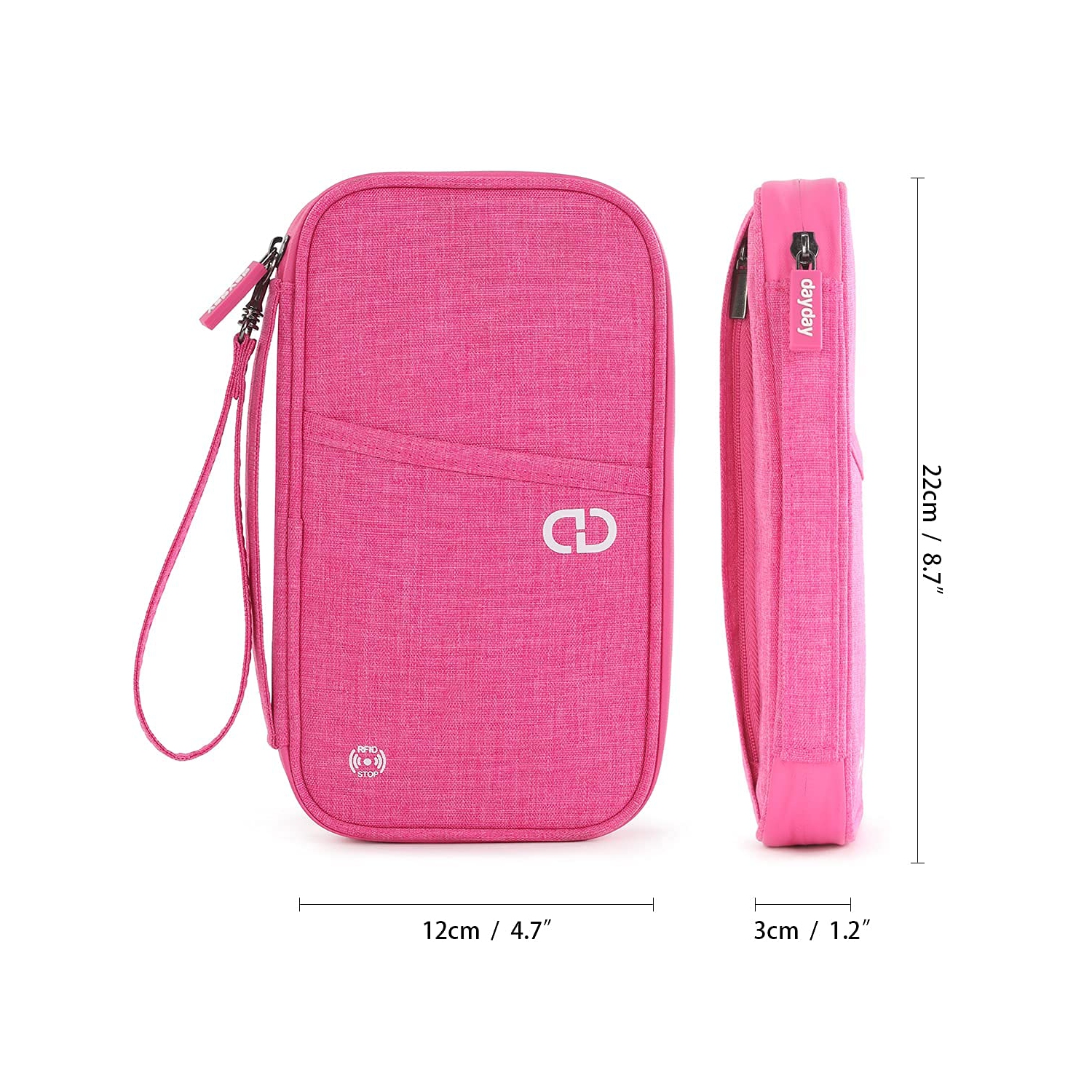 Travel Essentials Wallet for Flying Accessories Family Passport Holder Cover Case Organizer Pouch Bag with RFID Blocking Document Airplane Holiday |