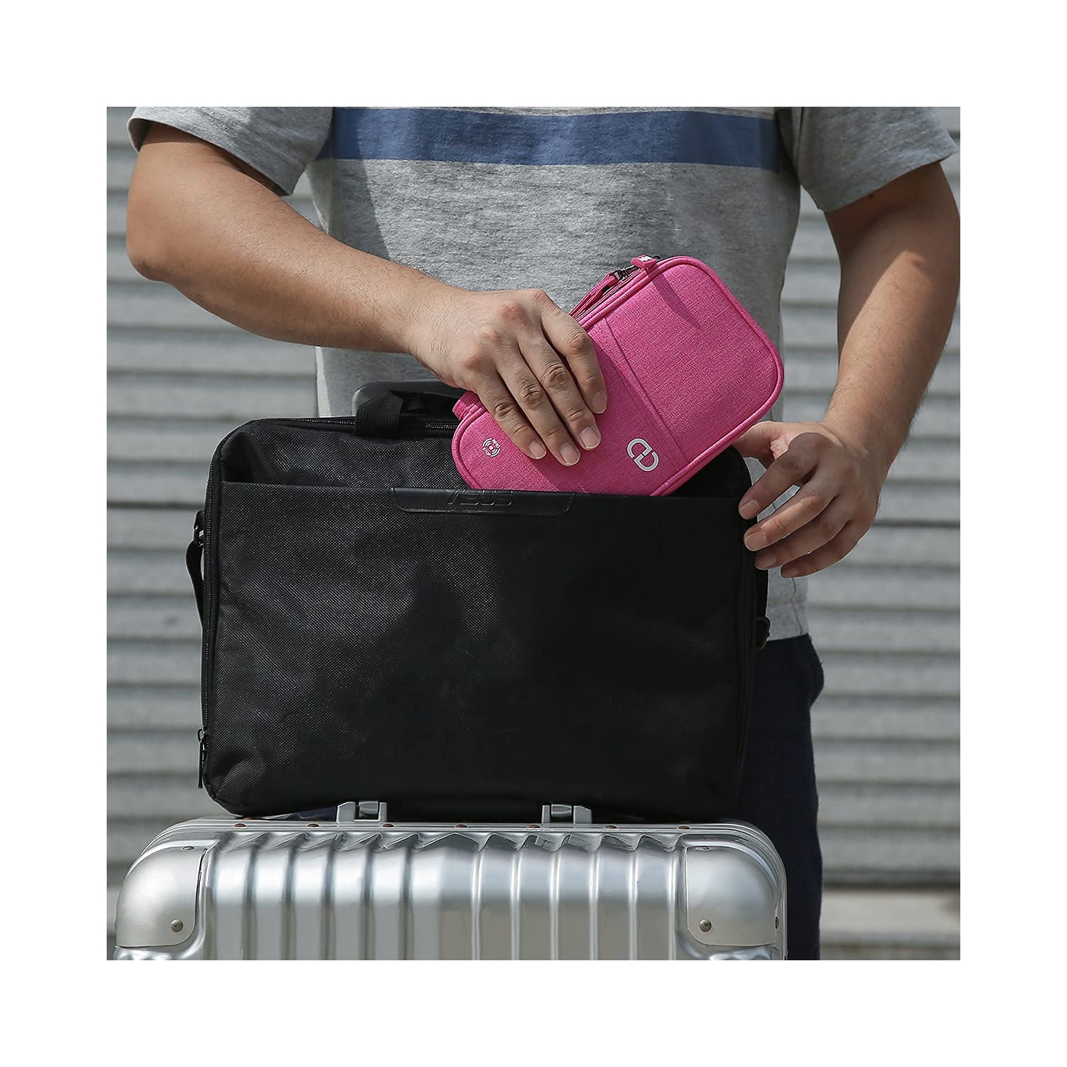 Travel Essentials Wallet for Flying Accessories Family Passport Holder Cover Case Organizer Pouch Bag with RFID Blocking Document Airplane Holiday |