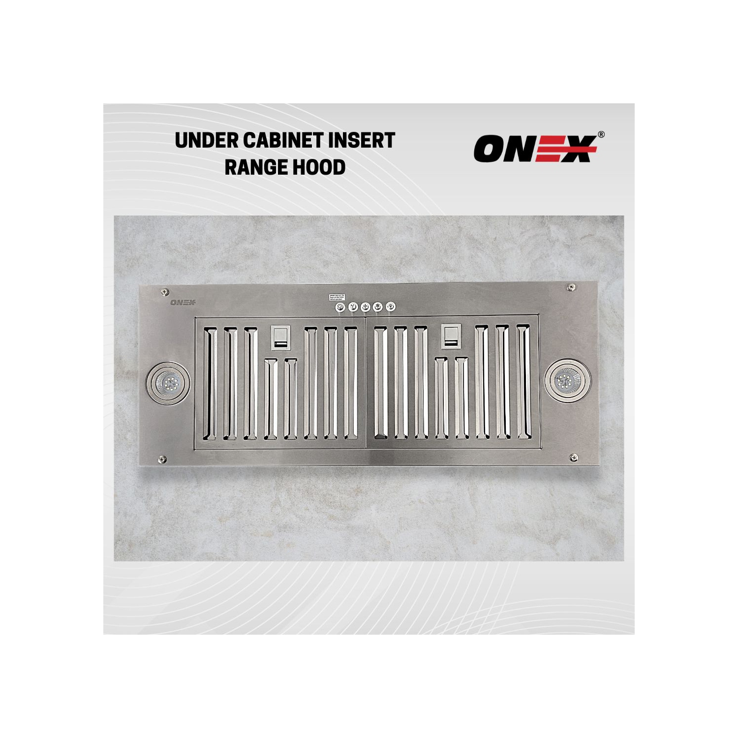 Hotte de dessous d'armoire en acier inoxydable ONEX® OIN236 36&nbsp;po.