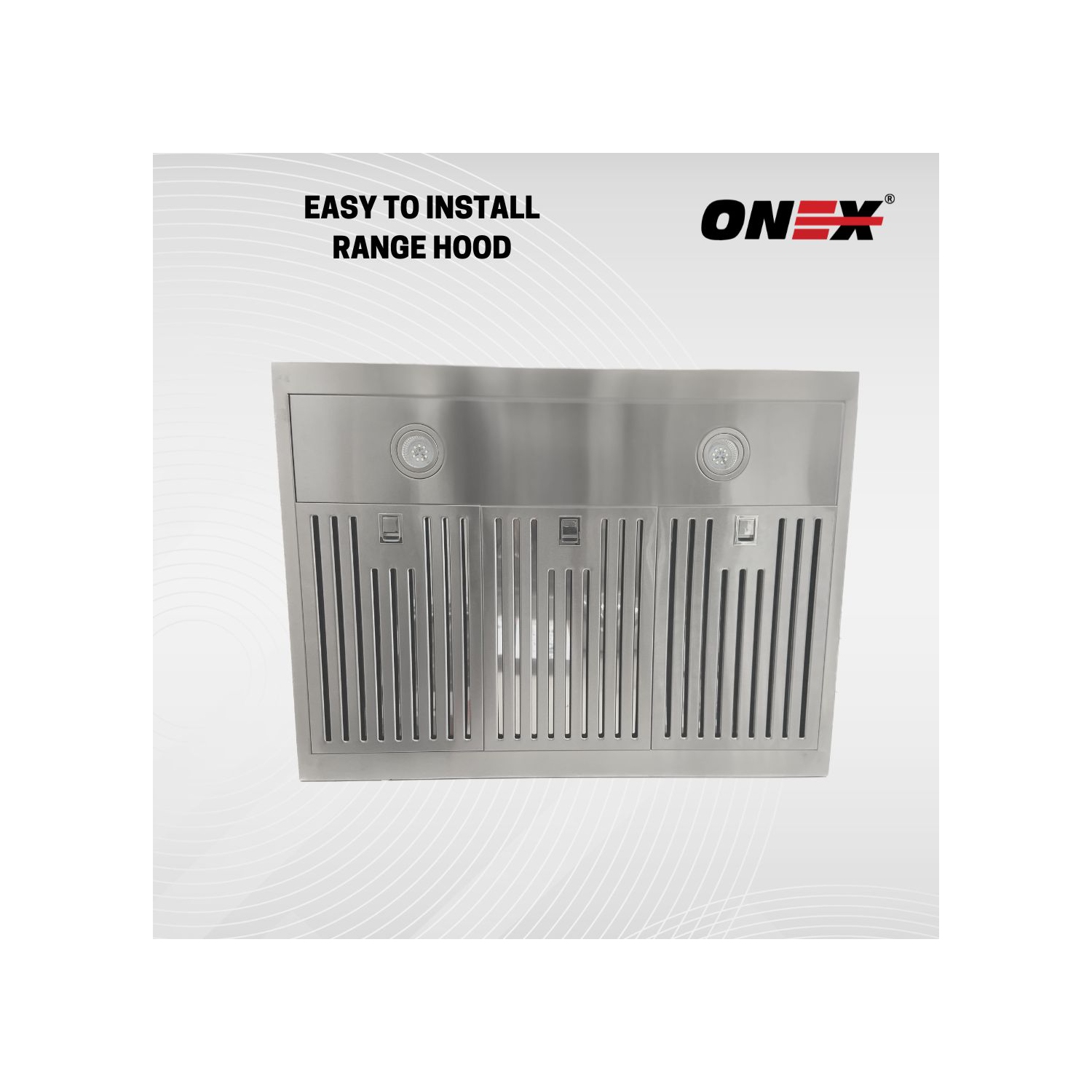 Hotte murale en acier inoxydable noir ONEX® OWF636-BL 36&nbsp;po.