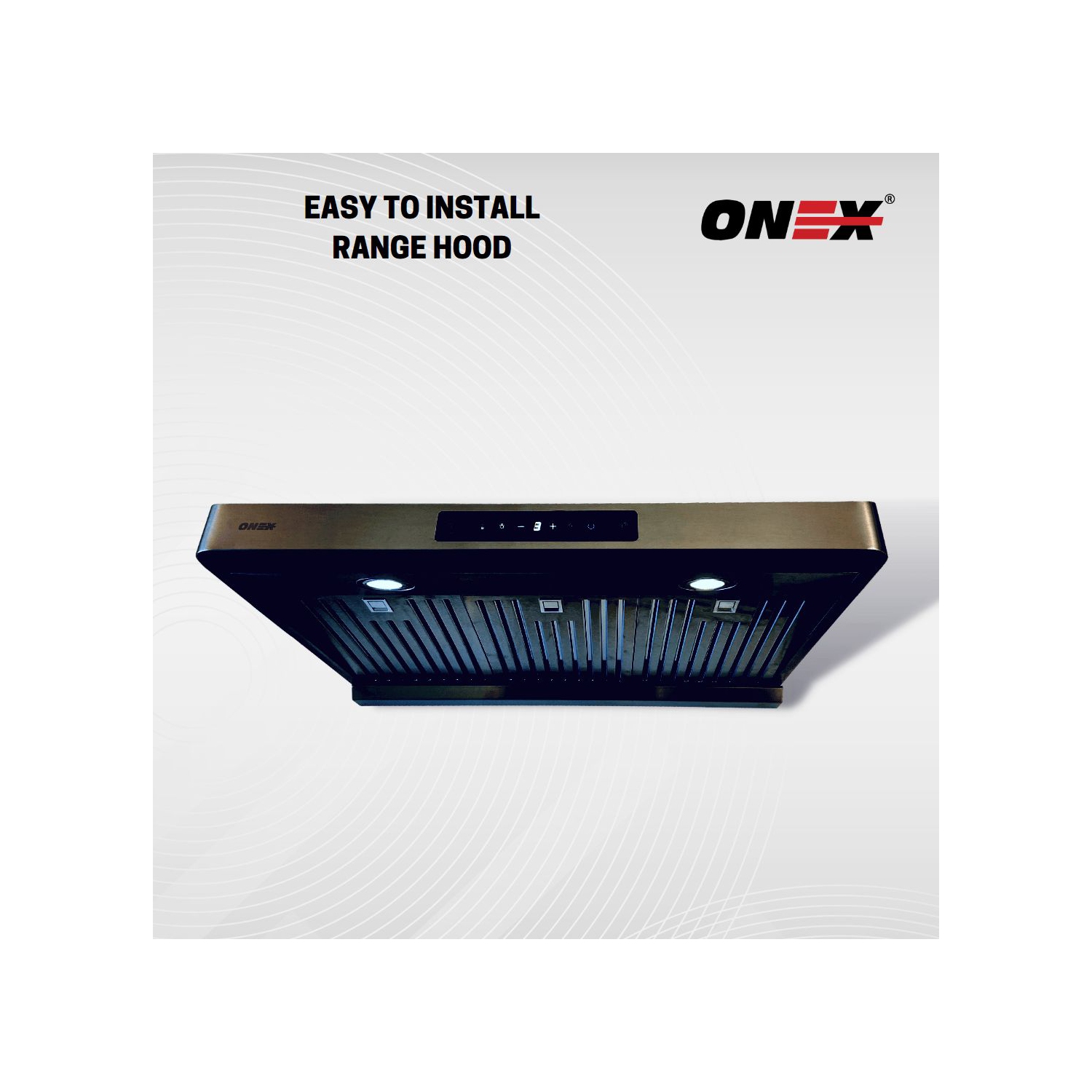 Hotte de dessous d'armoire de 36 po en acier inoxydable ONEX® OHF96R-BL.