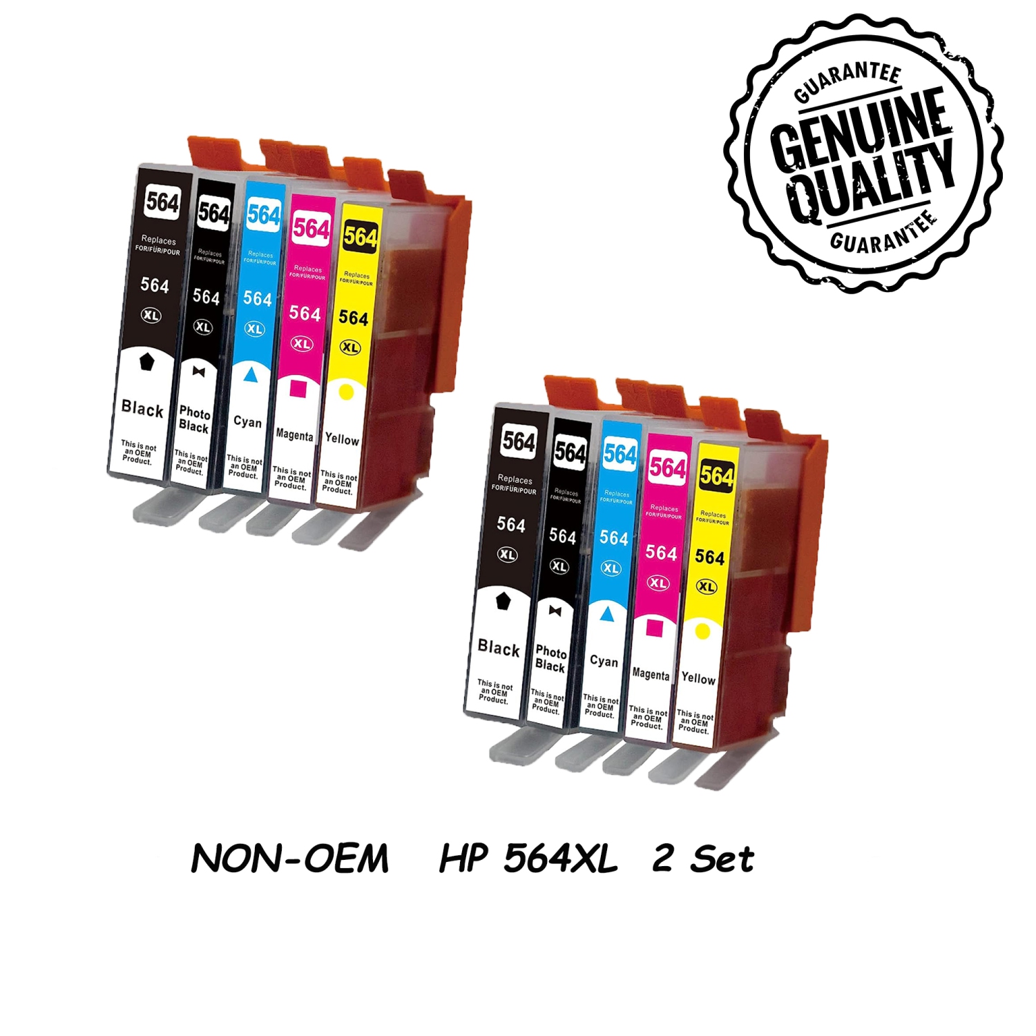 2 Set Compatible Replacement for HP 564 XL Ink Cartridge 564XL High Yield for HP 3520 3521 3522 3070A 4610 4620 4622 5510 5512 5515 5520 5522 5525