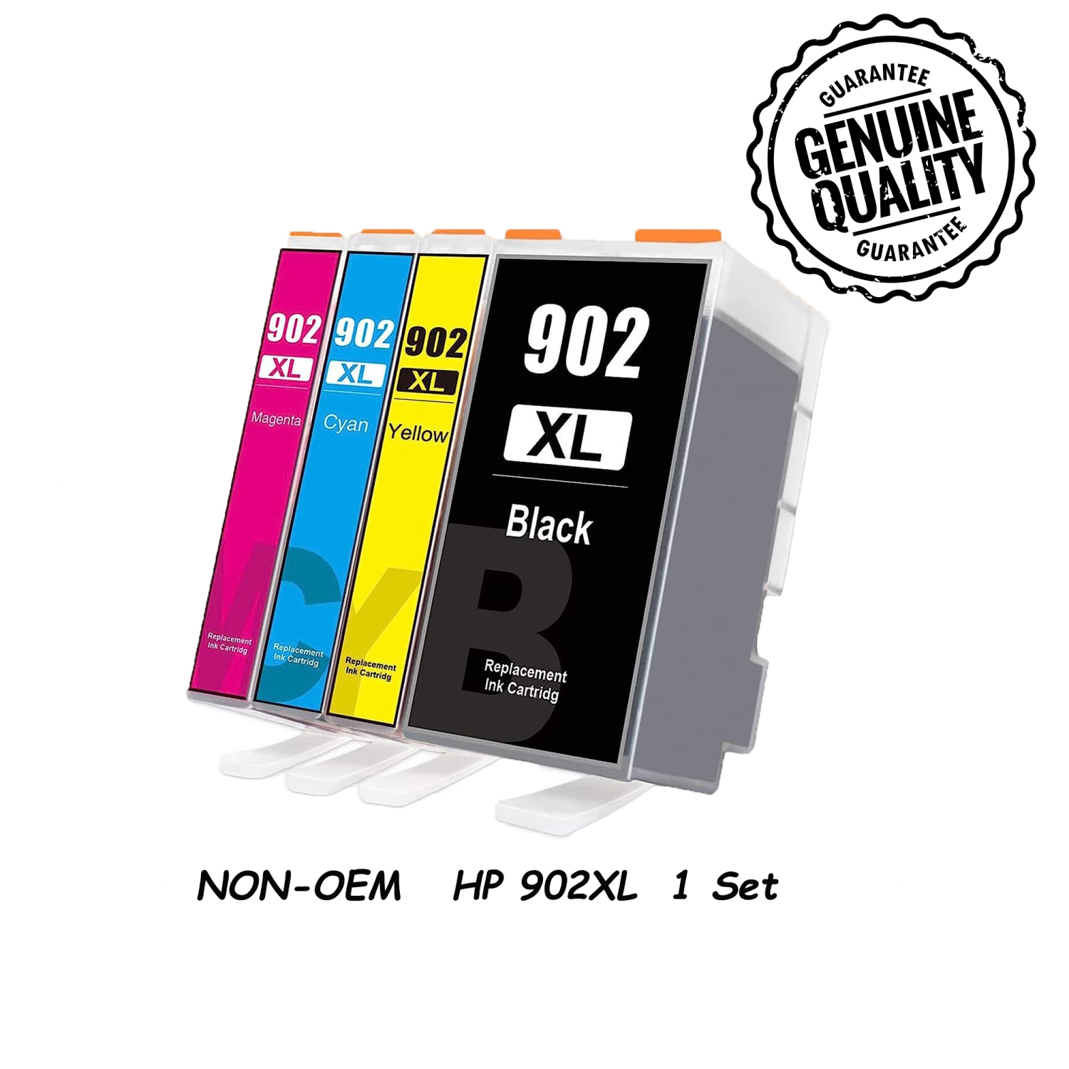 [New Chip] 1 Set Compatible HP 902 XL Ink Cartridges 902XL High Yield - HP OfficeJet 6950,6951,6954,6956,6962,6958,6900,6960,6965,6968,6970,6975,6978,6979,6961,6966, 6971