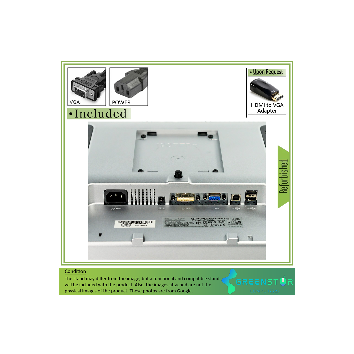 Refurbished(Good) - Dell UltraSharp 1908FP 19" Square 1280x1024 HD+ LCD TN Flat Panel Monitor