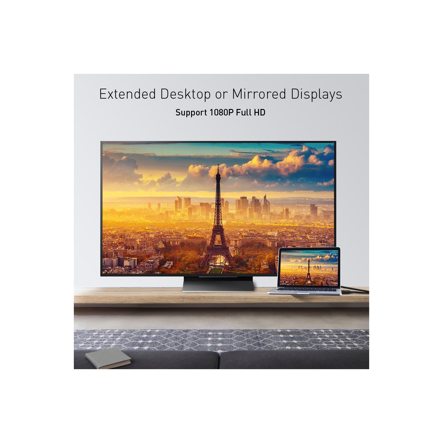 6ft Black DisplayPort to HDMI Adapter Cable M/M