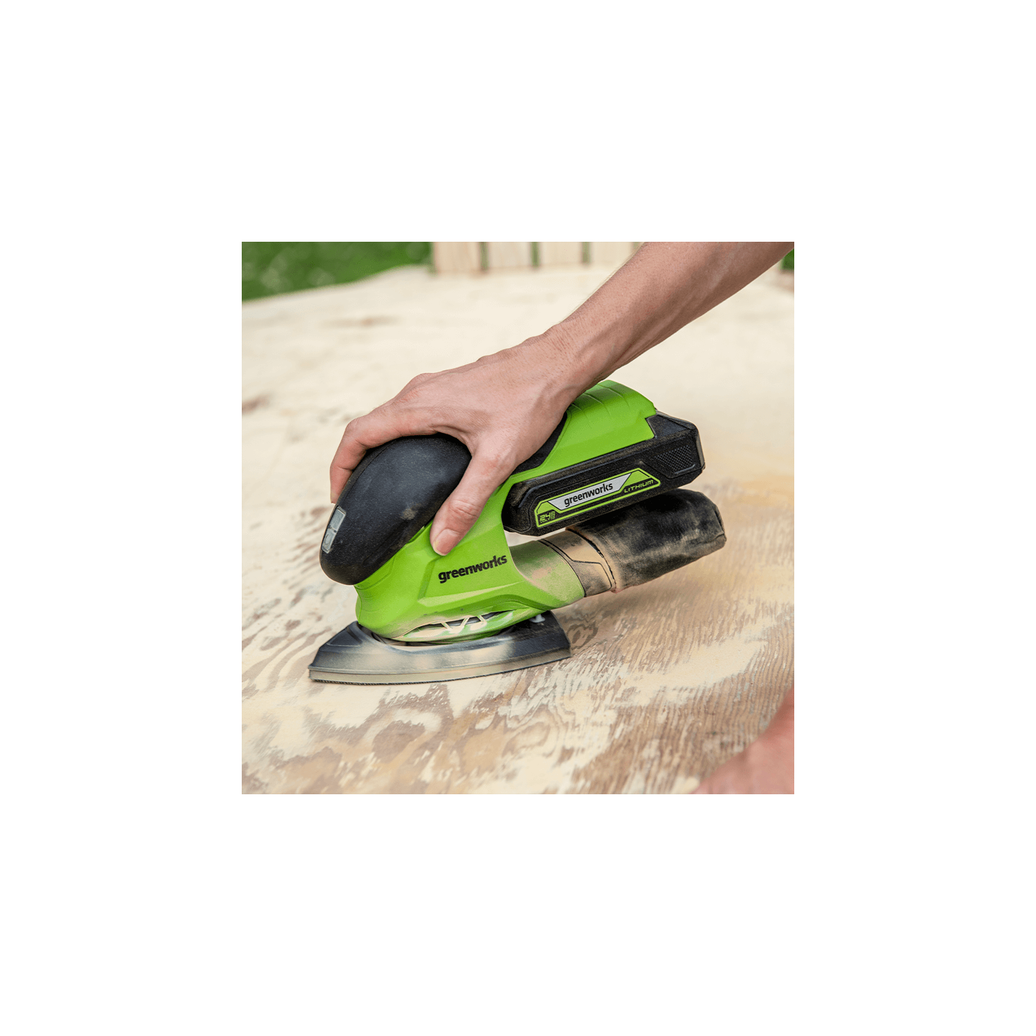 Ponceuse de finition sans fil Greenworks G24&nbsp;V, batterie et chargeur non inclus