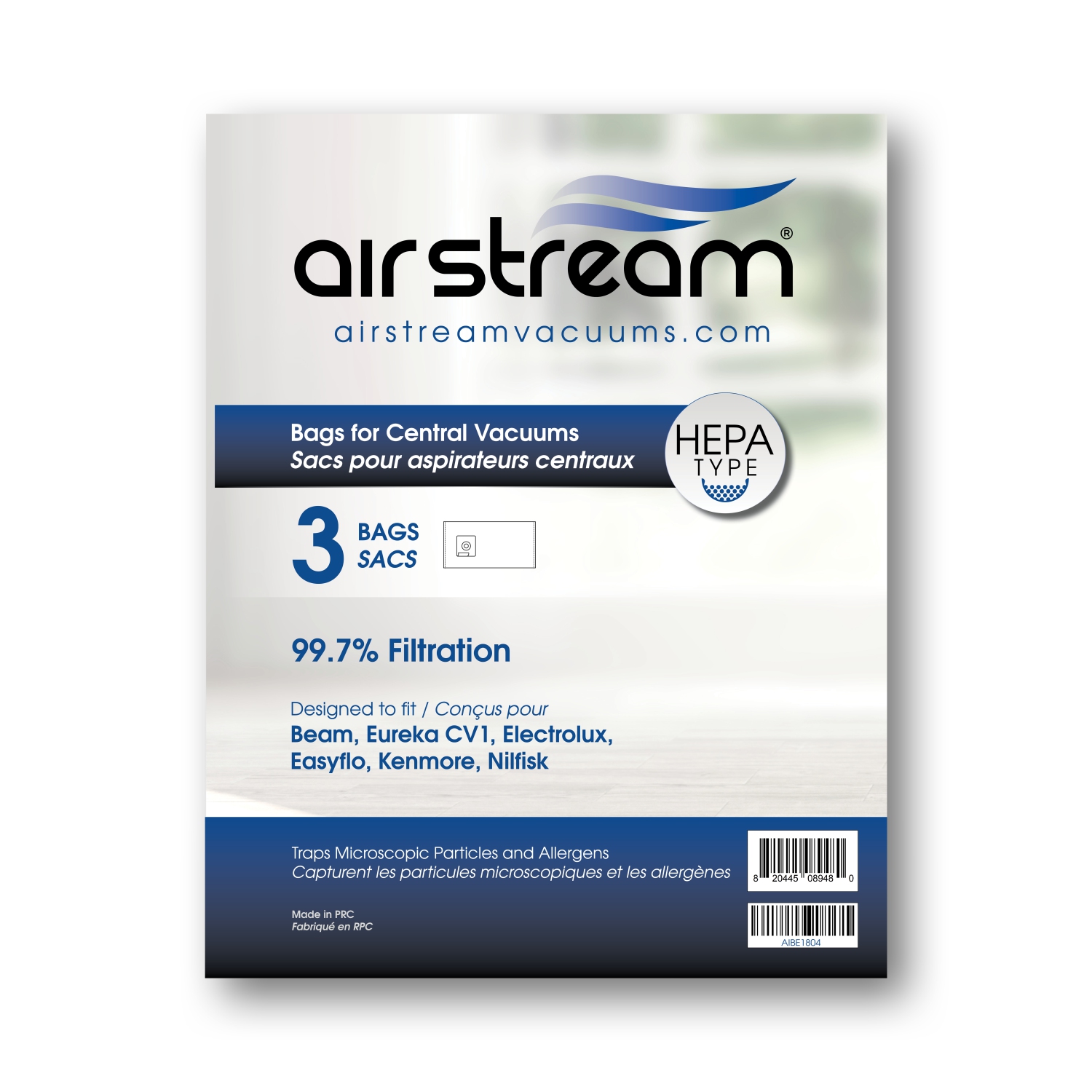 Vacuum bags - Set of 3 - HEPA type - Airstream