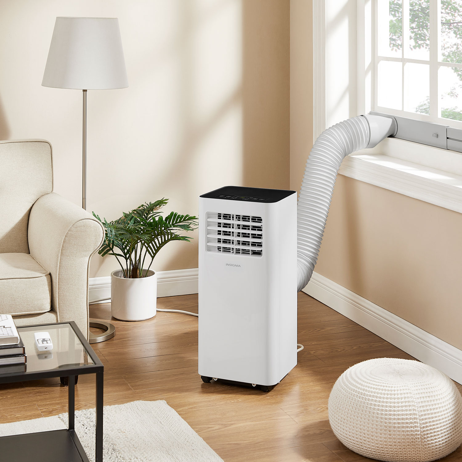 Insignia Portable Air Conditioner - 10000 BTU - White/Black - Only at Best Buy