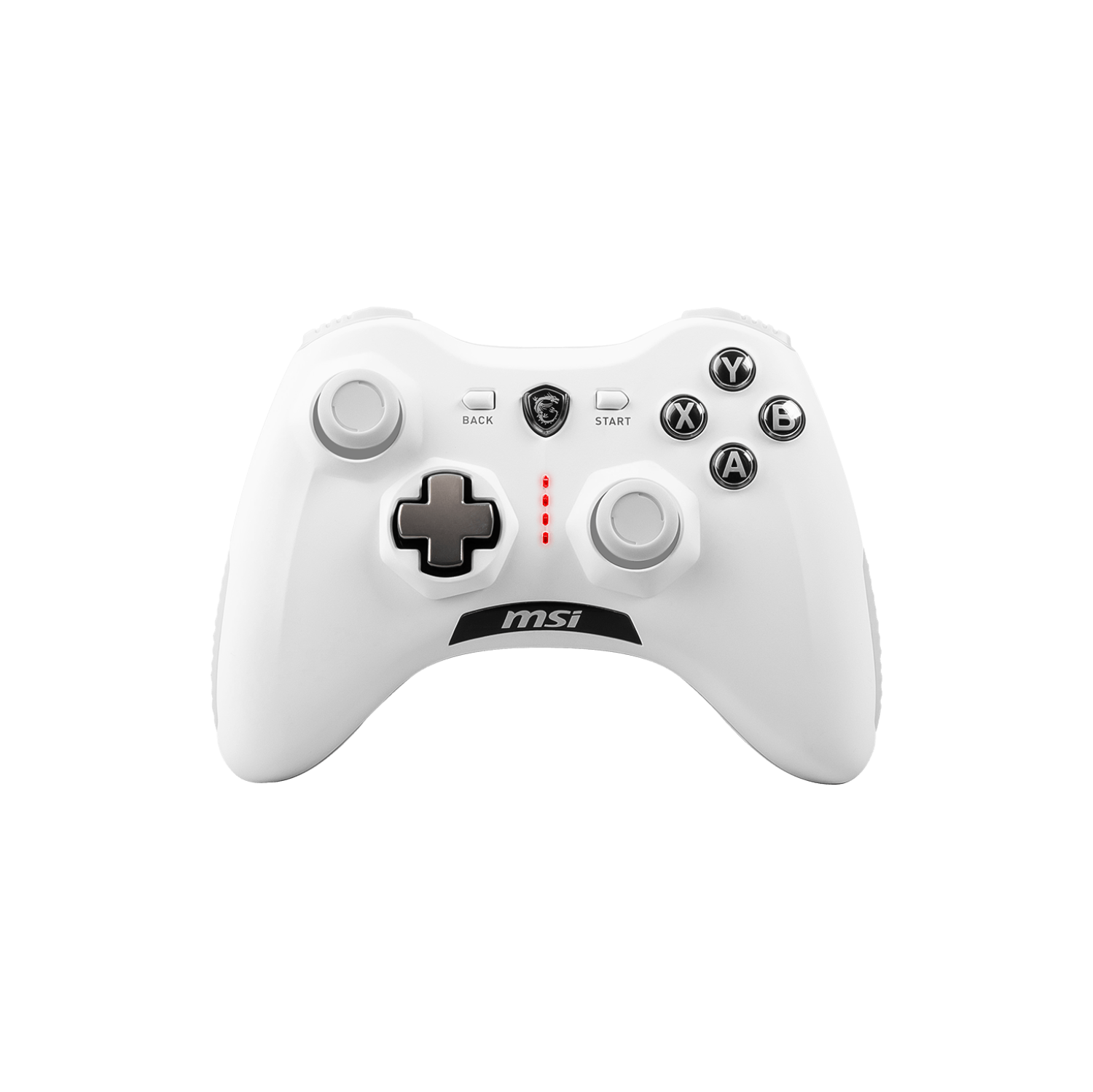 MSI Force GC30 V2 White Wireless Gaming Controller, Dual Vibration Motors, Dual Connection Modes, Interchangable D-Pads, Compatible with PC & Android