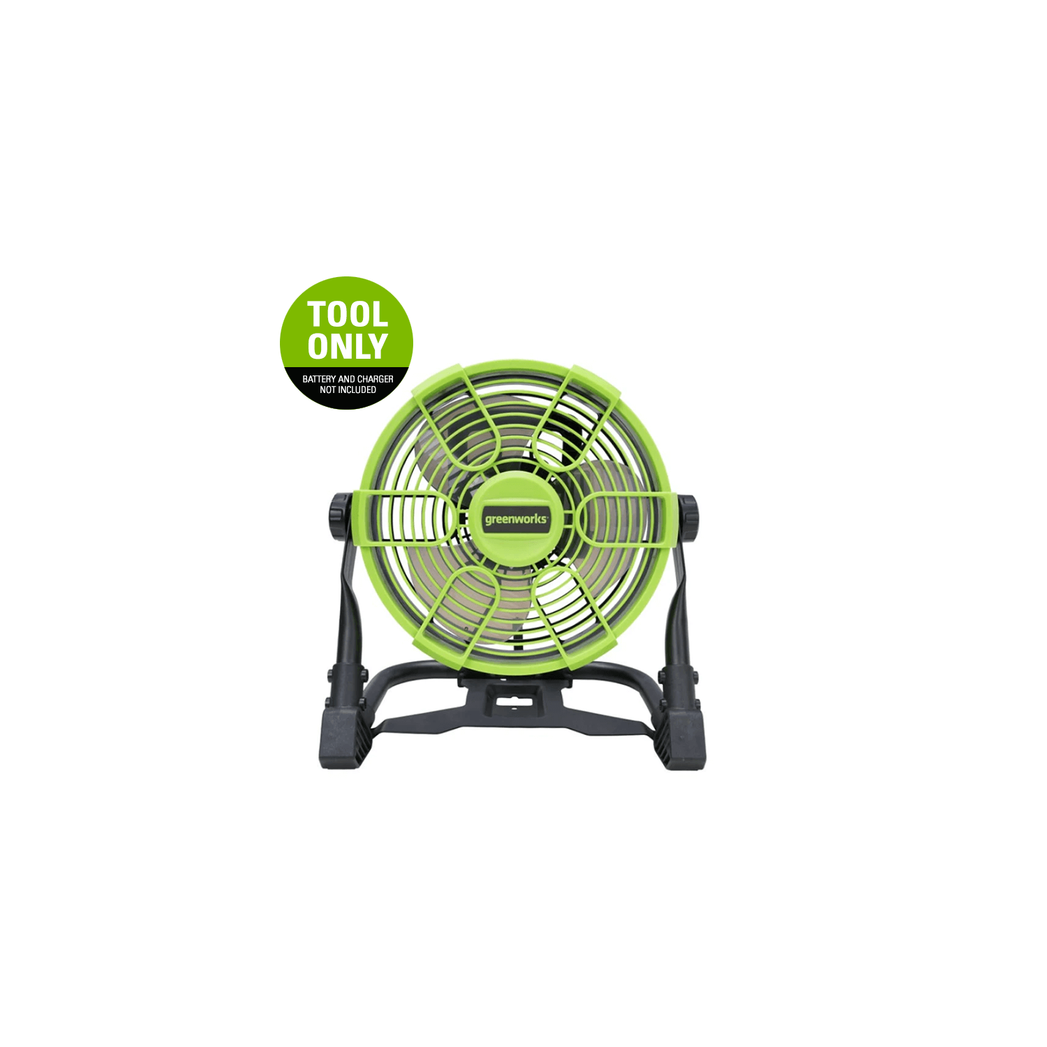 Ventilateur 24&nbsp;V Greenworks à 5 vitesses et tête rotative à 360°