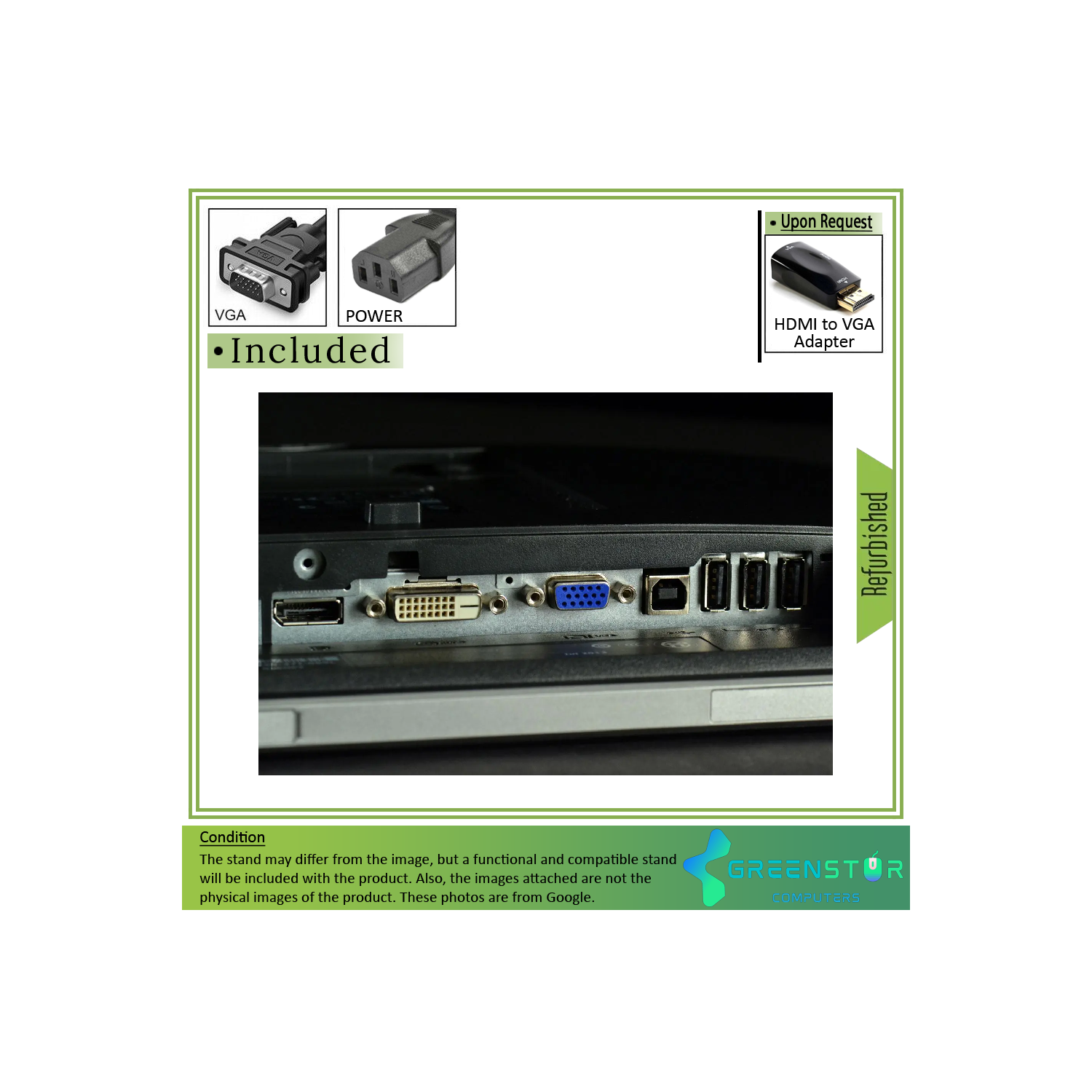 Refurbished(Good) - Dell P2014H 19.5" Widescreen 1600 x 900 HD+ LED Backlight IPS LCD Monitor