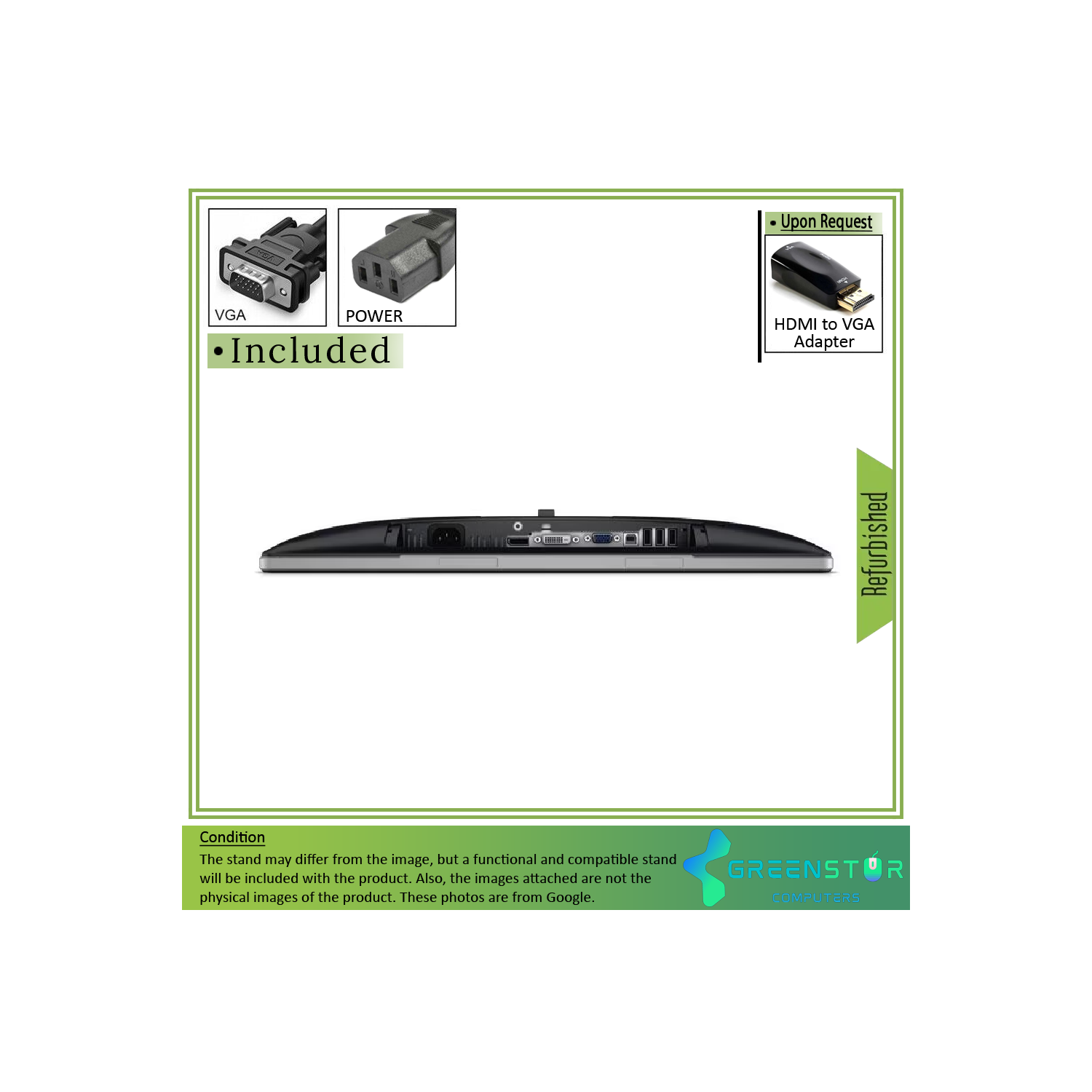 Refurbished(Good) - Dell P2014H 19.5" Widescreen 1600 x 900 HD+ LED Backlight IPS LCD Monitor